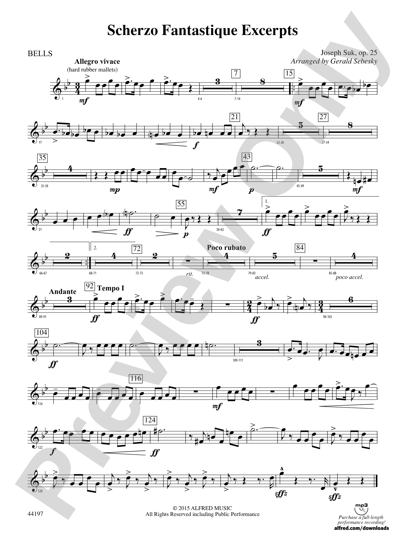 Scherzo Fantastique Excerpts: Bells