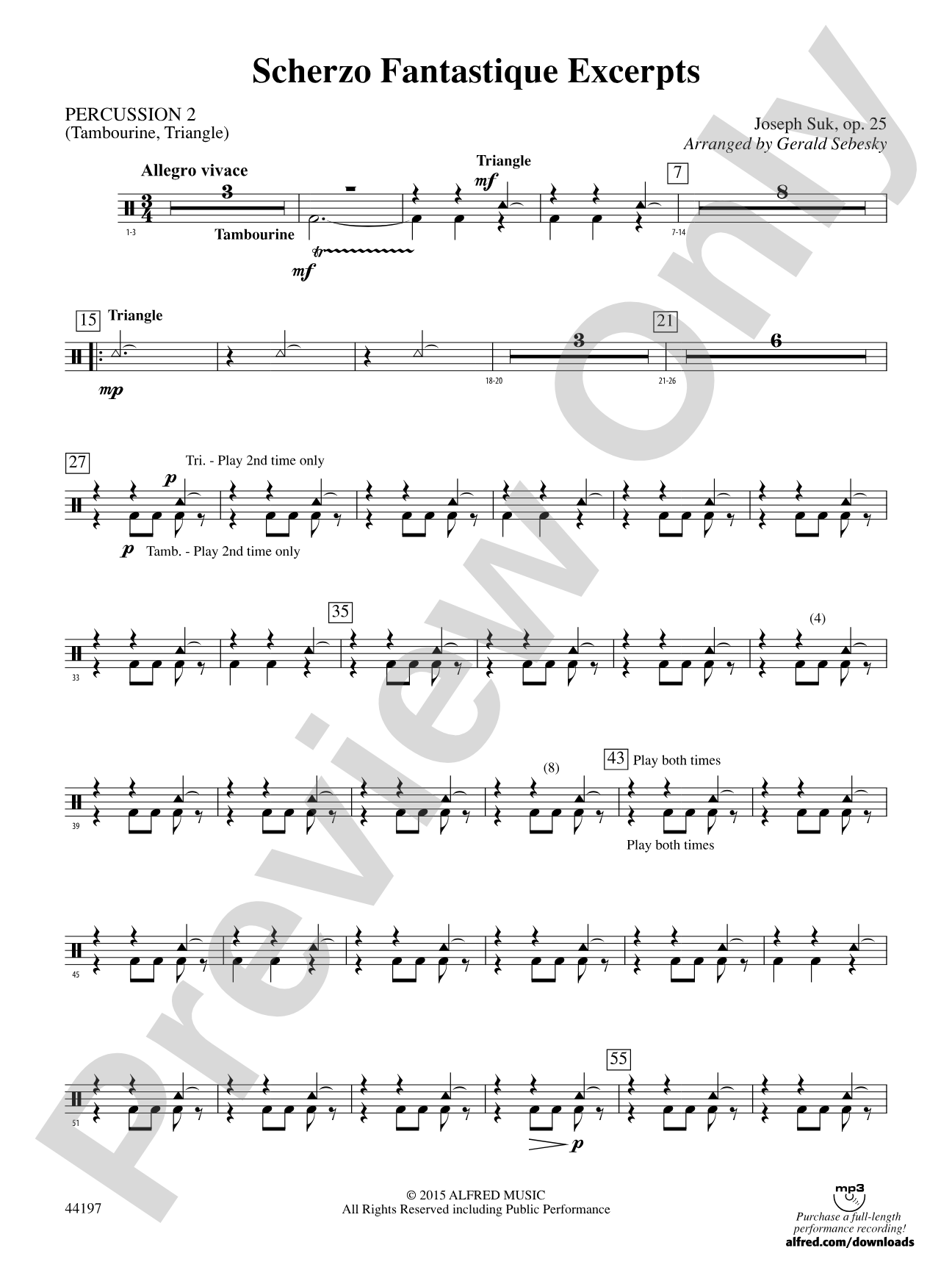 Scherzo Fantastique Excerpts: 2nd Percussion