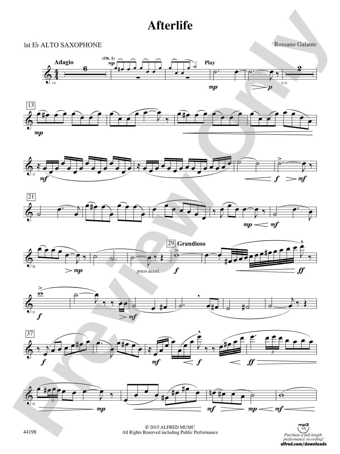 Afterlife: E-flat Alto Saxophone