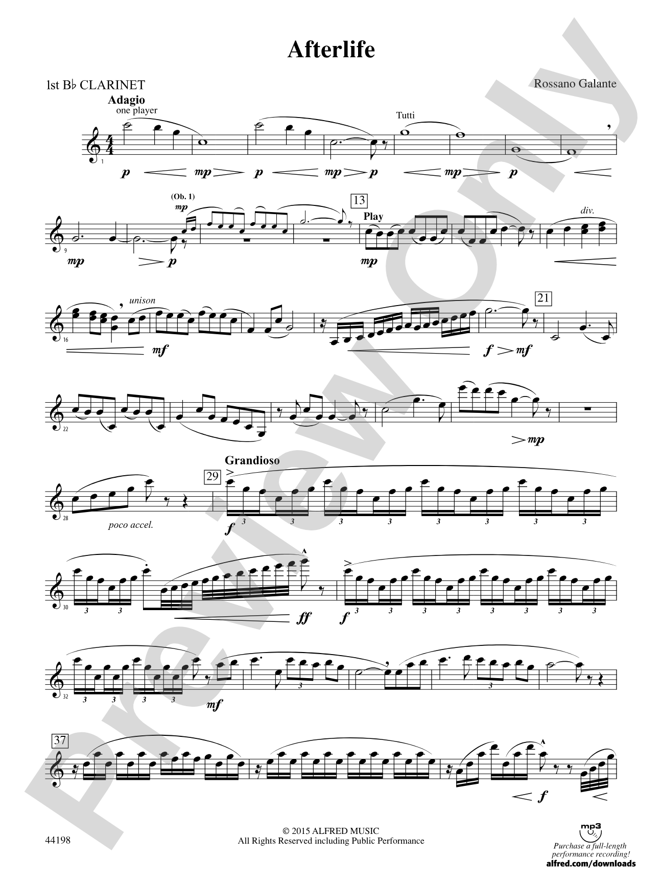 Afterlife: 1st B-flat Clarinet