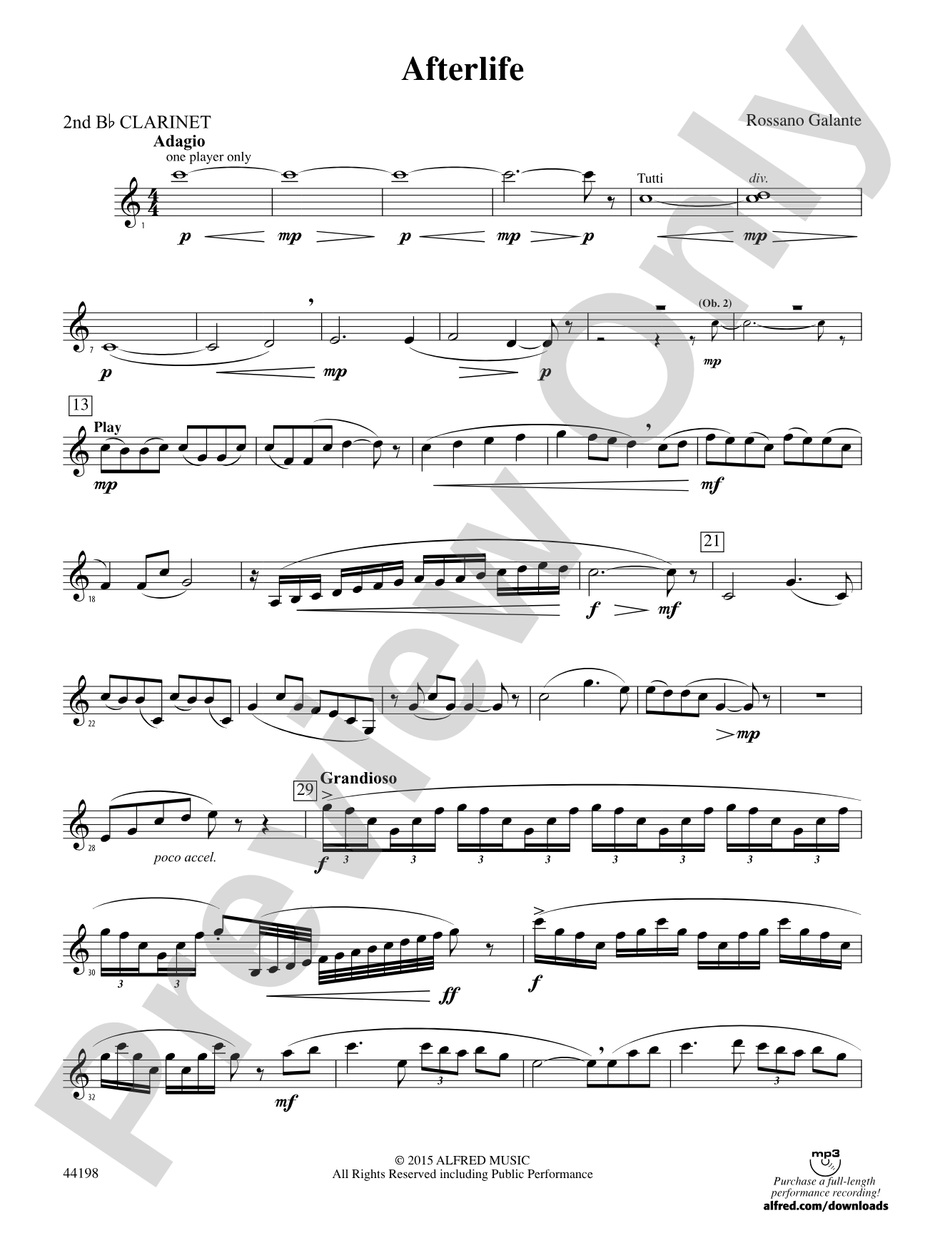 Afterlife: 2nd B-flat Clarinet