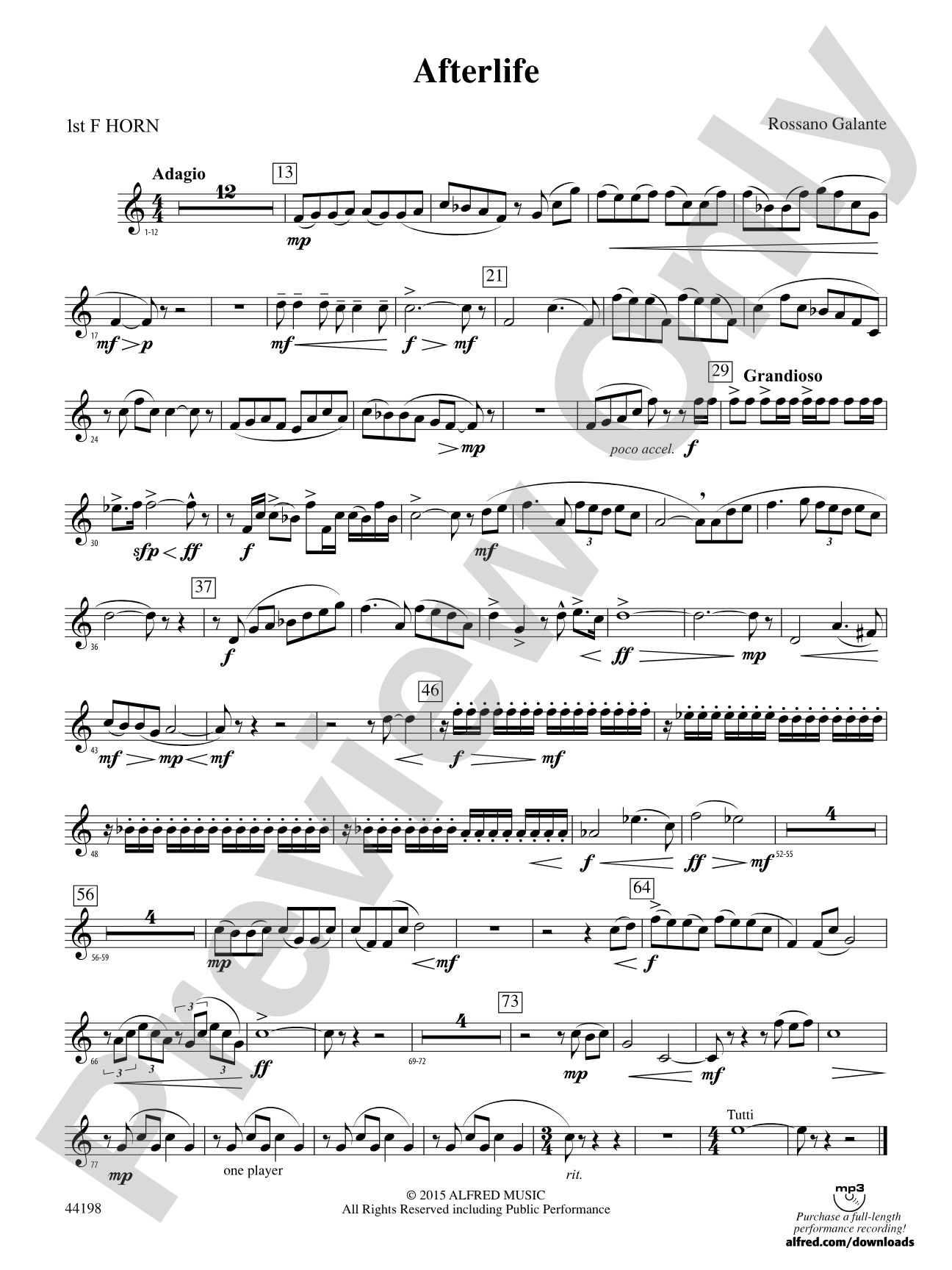 Afterlife: 1st F Horn
