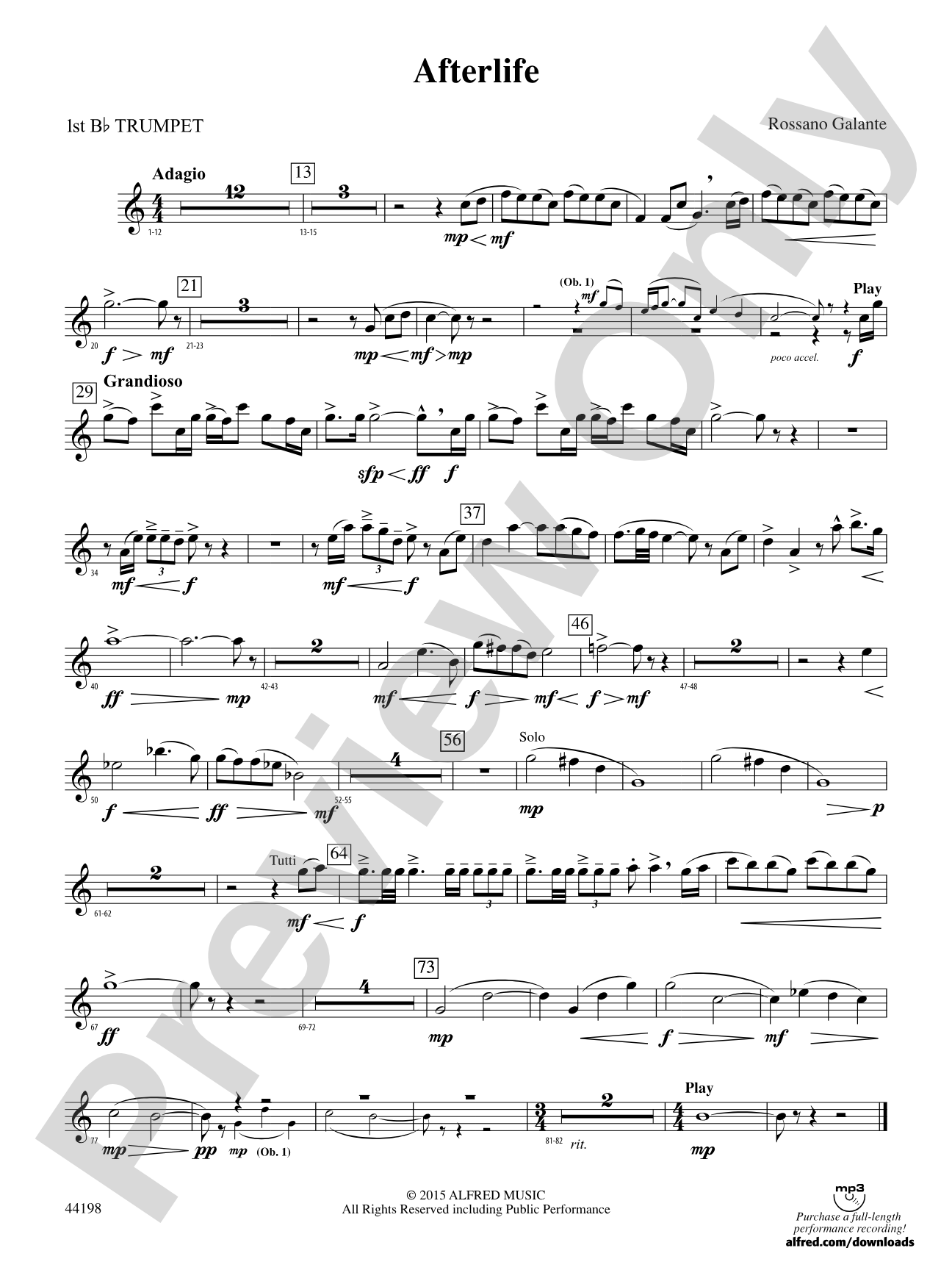 Afterlife: 1st B-flat Trumpet