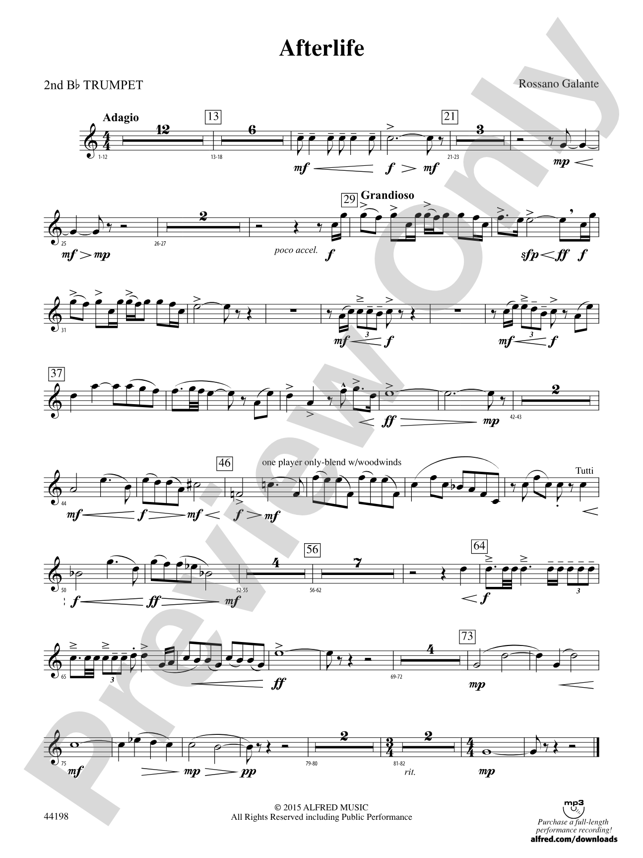 Afterlife: 2nd B-flat Trumpet