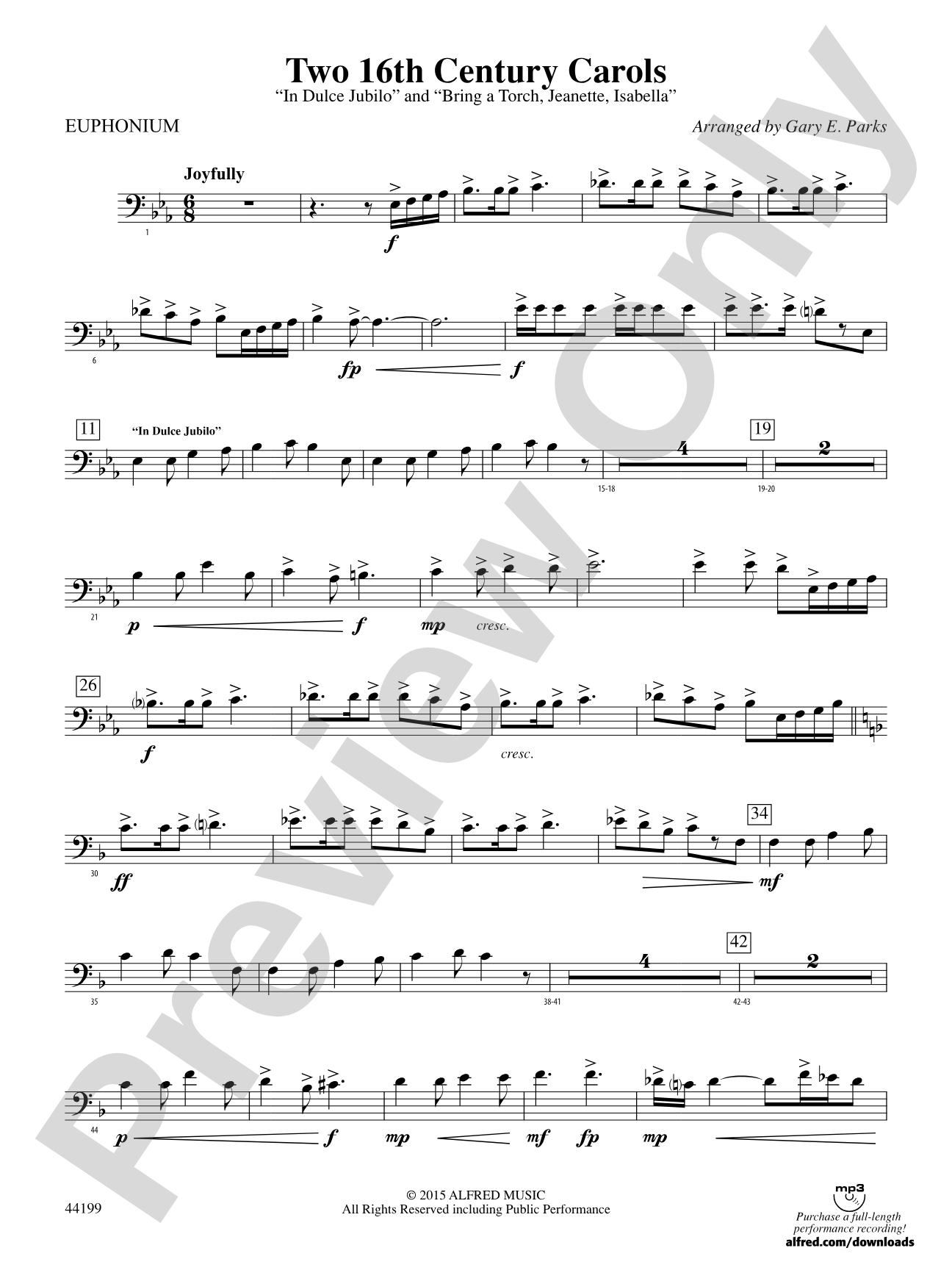 Two 16th Century Carols: Baritone B.C.