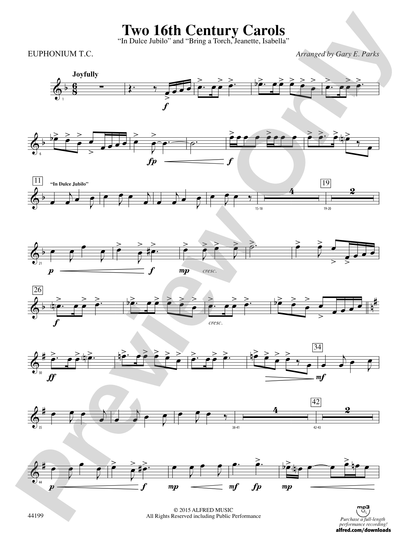 Two 16th Century Carols: Baritone T.C.