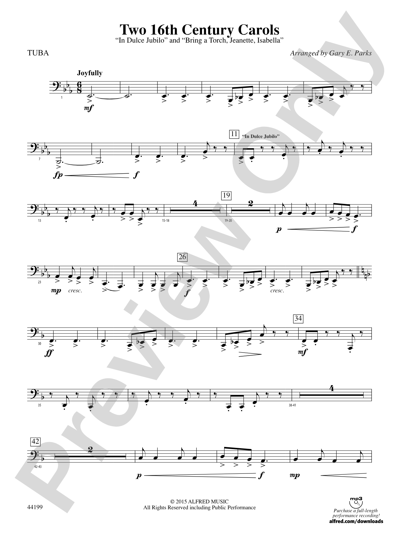 Two 16th Century Carols: Tuba
