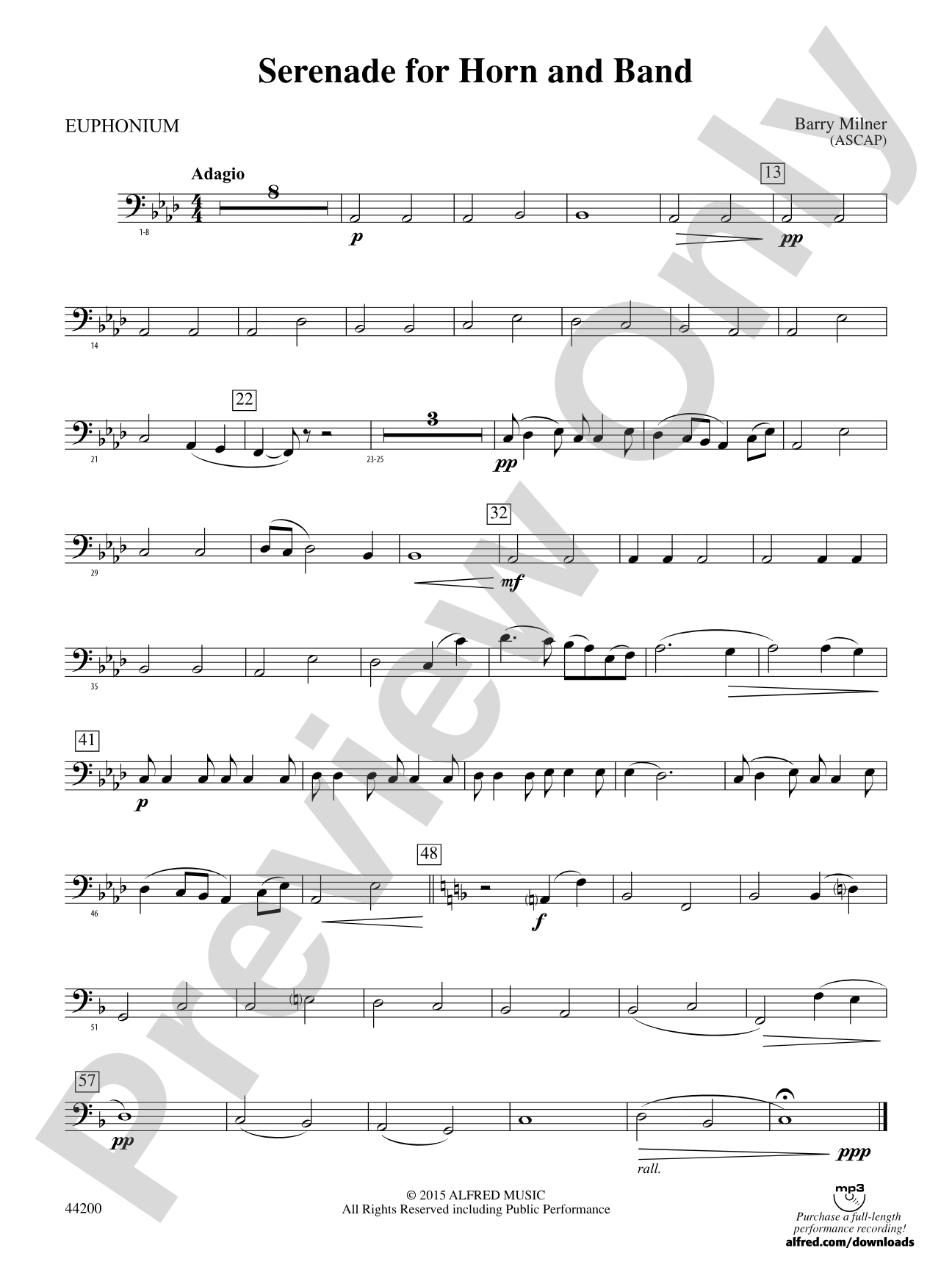 Serenade for Horn and Band: Baritone B.C.