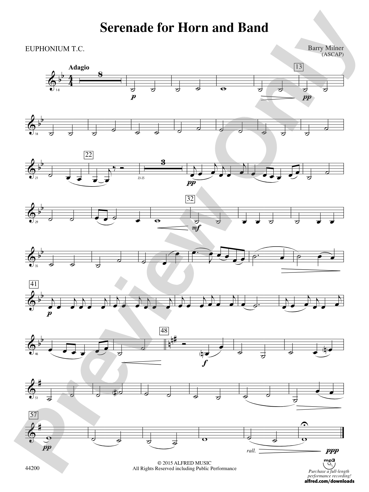 Serenade for Horn and Band: Baritone T.C.