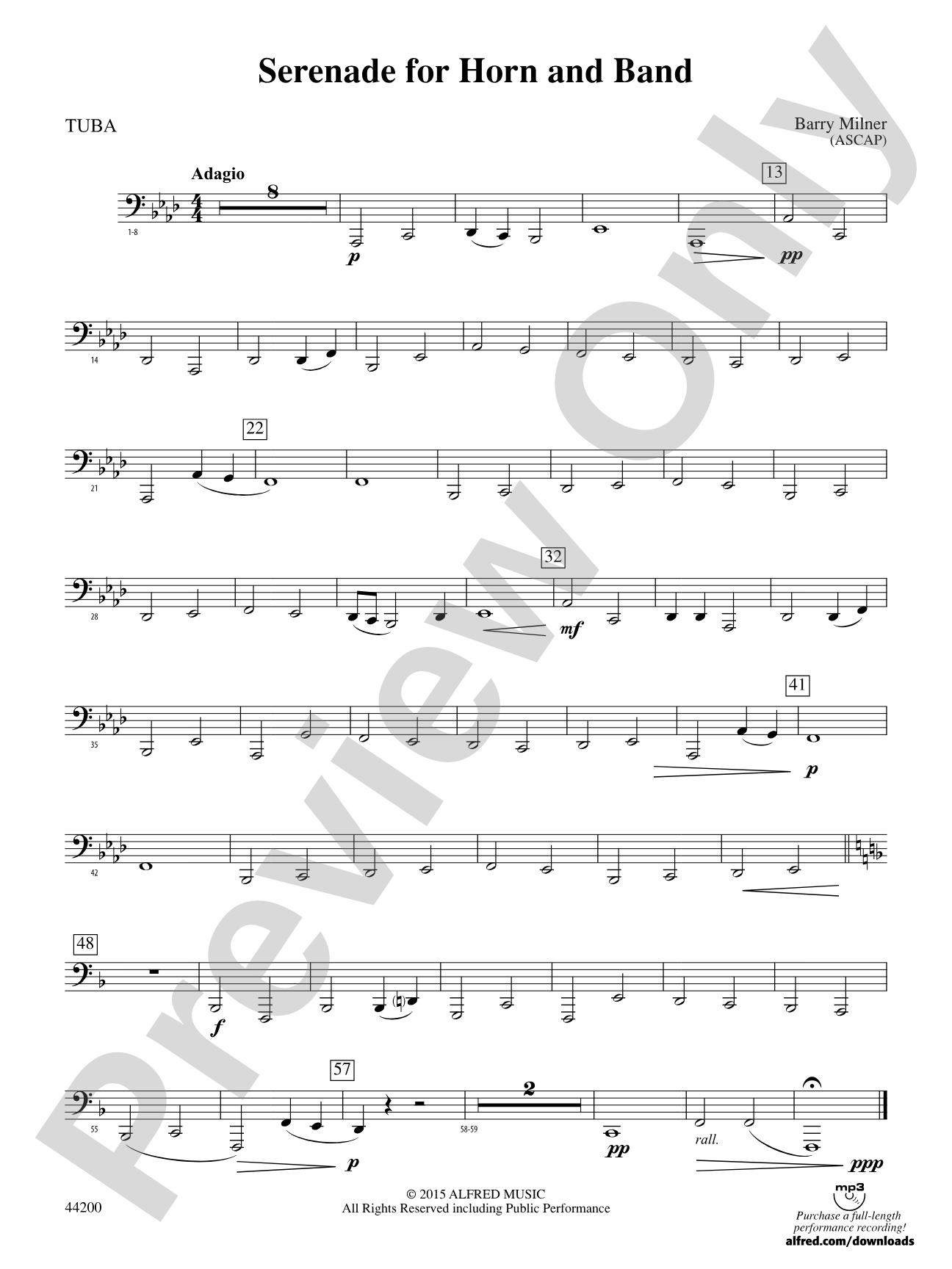 Serenade for Horn and Band: Tuba