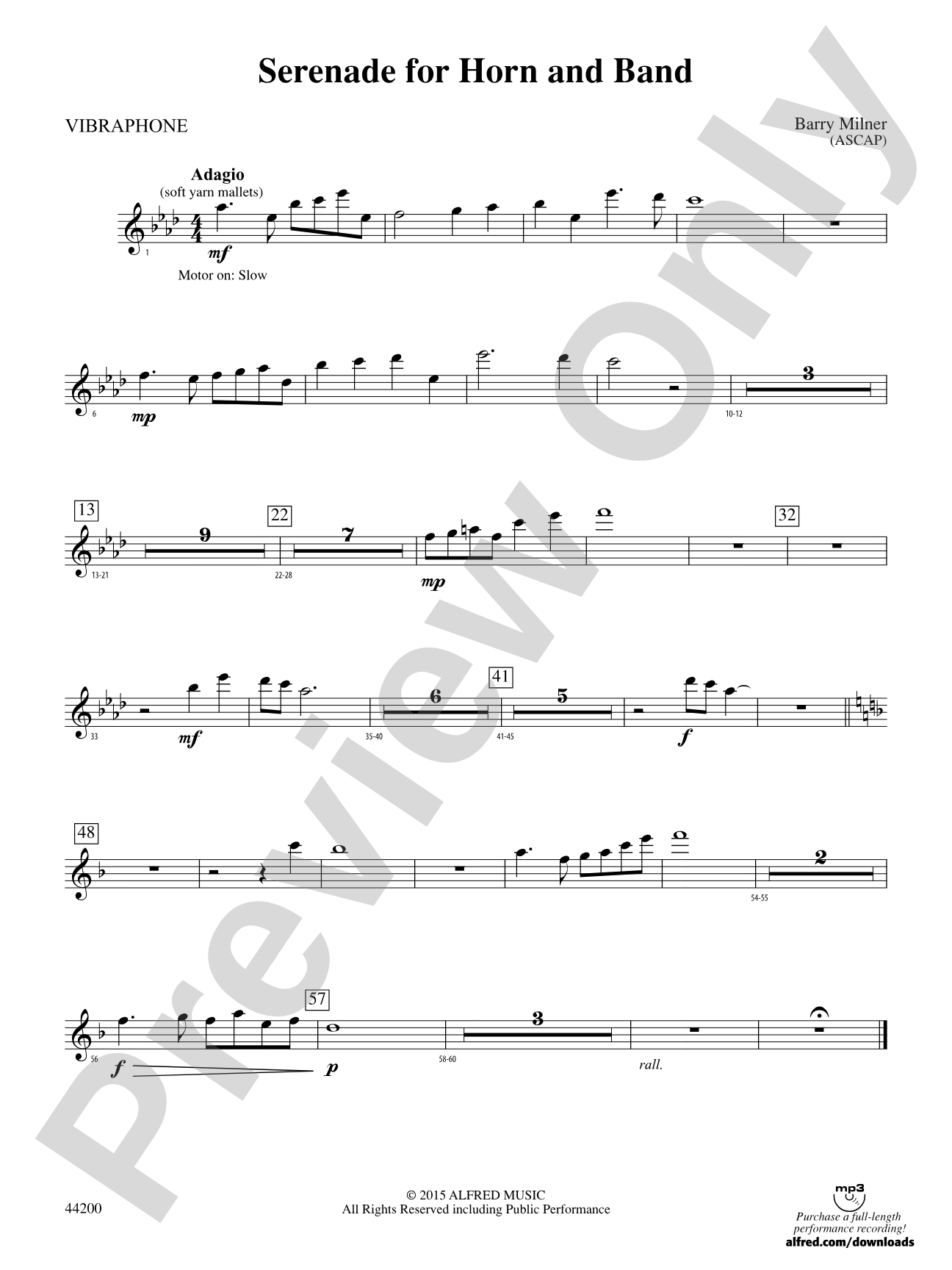 Serenade for Horn and Band: Vibraphone