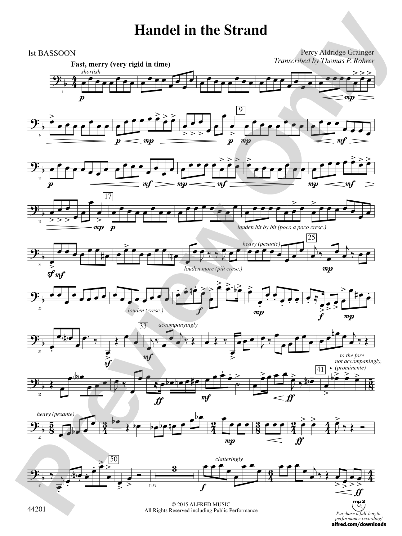 Handel in the Strand: Bassoon