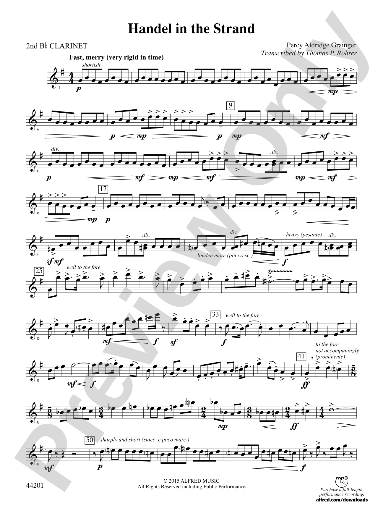 Handel in the Strand: 2nd B-flat Clarinet