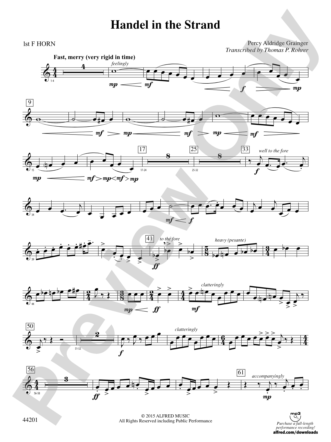 Handel in the Strand: 1st F Horn