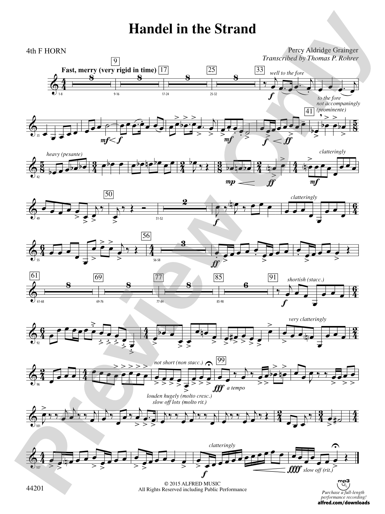 Handel in the Strand: 4th F Horn