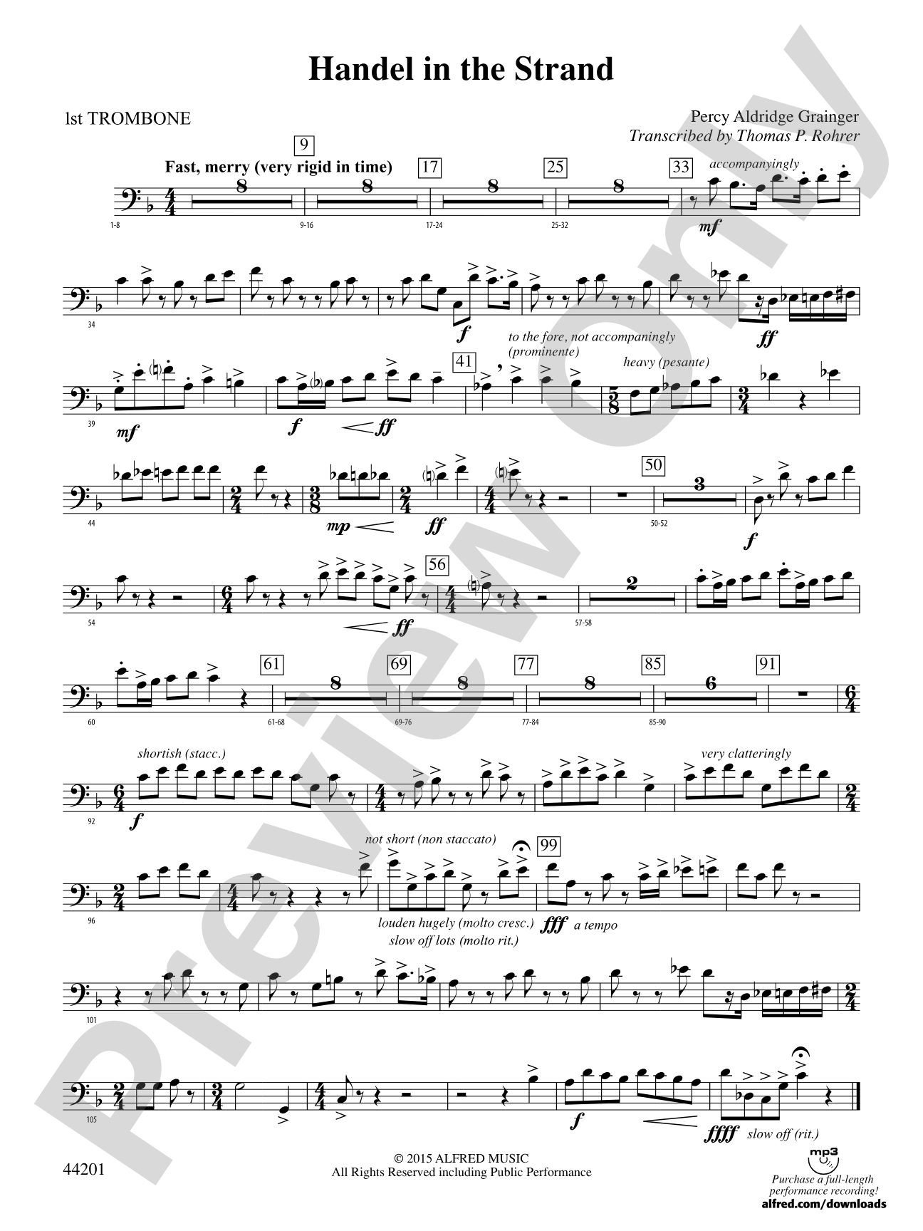 Handel in the Strand: 1st Trombone