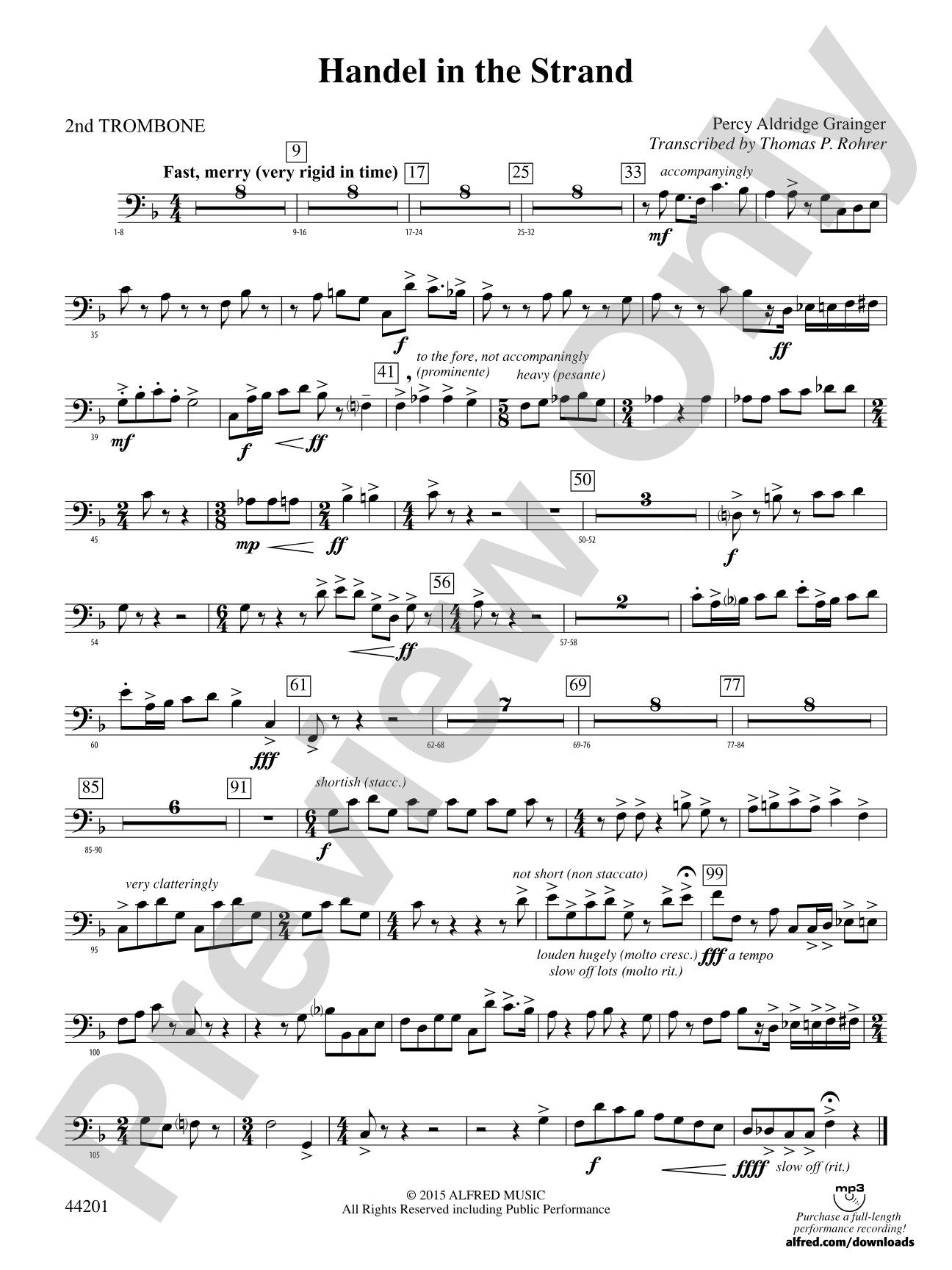 Handel in the Strand: 2nd Trombone