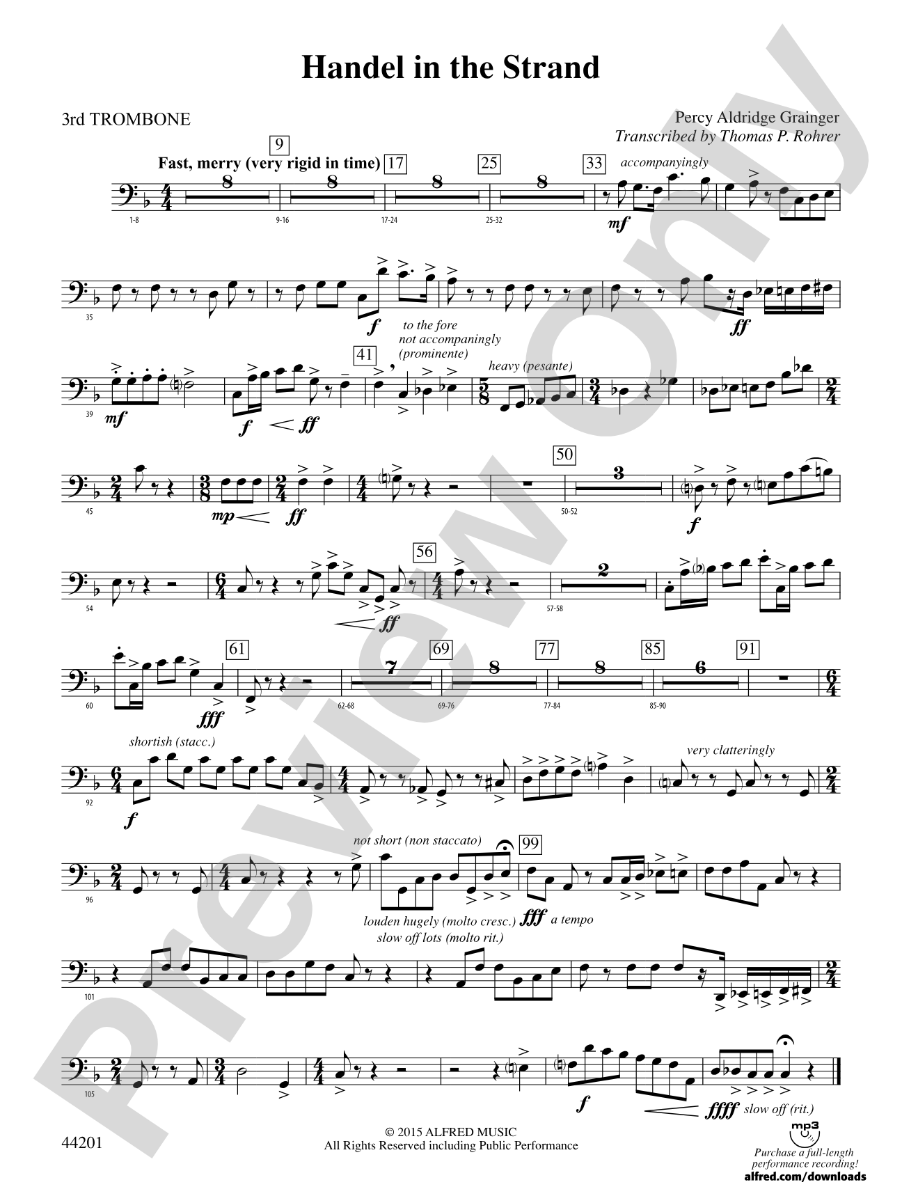 Handel in the Strand: 3rd Trombone