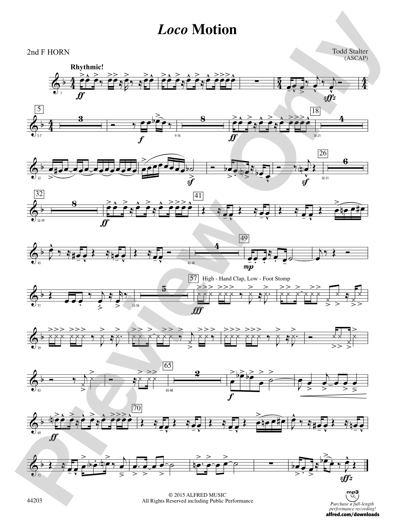 Loco Motion: 2nd F Horn