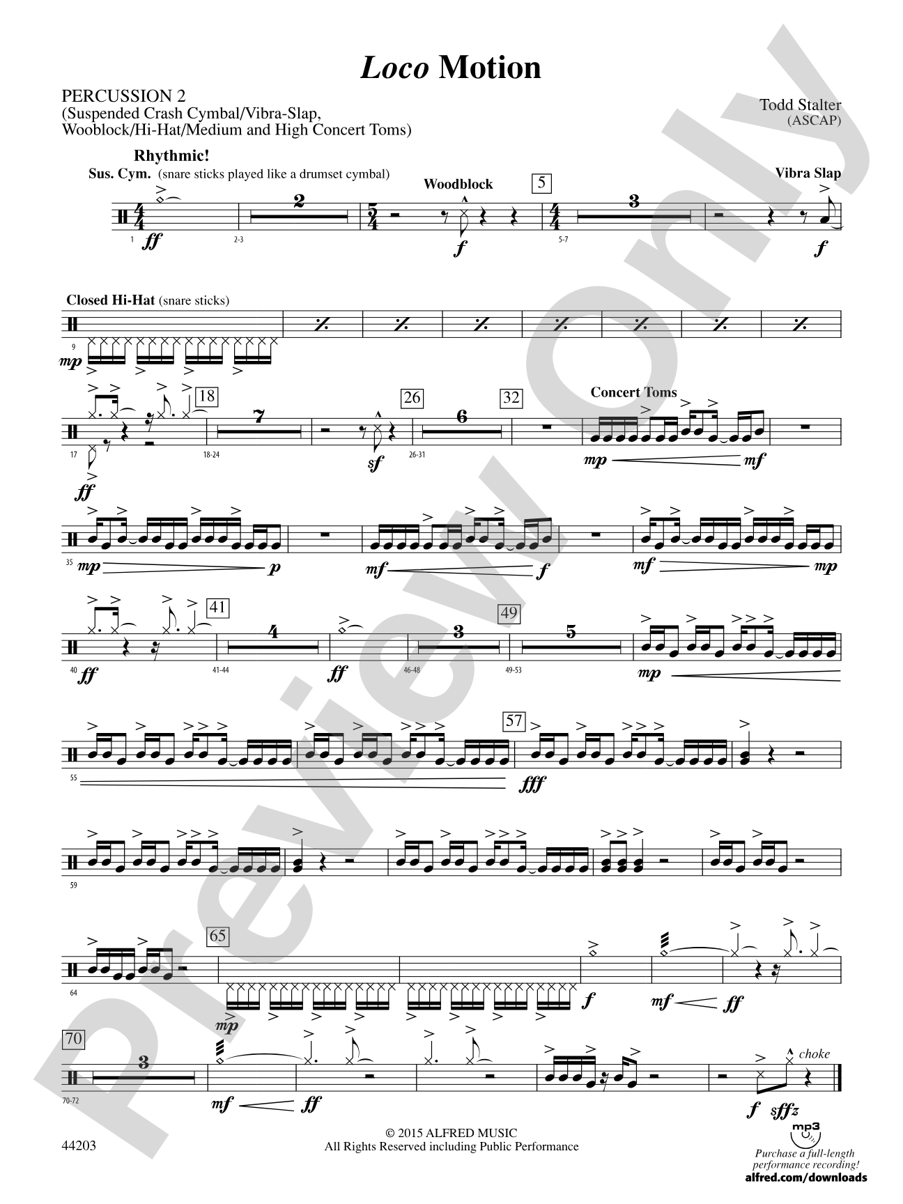 Loco Motion: 2nd Percussion