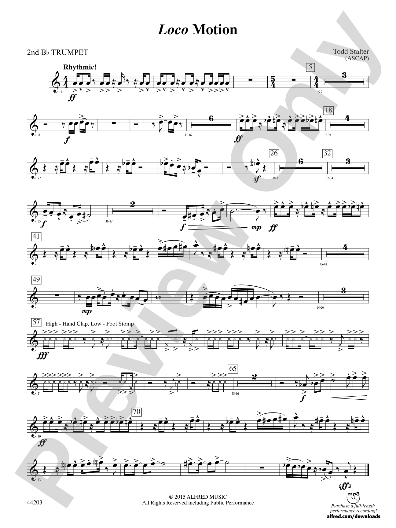 Loco Motion: 2nd B-flat Trumpet