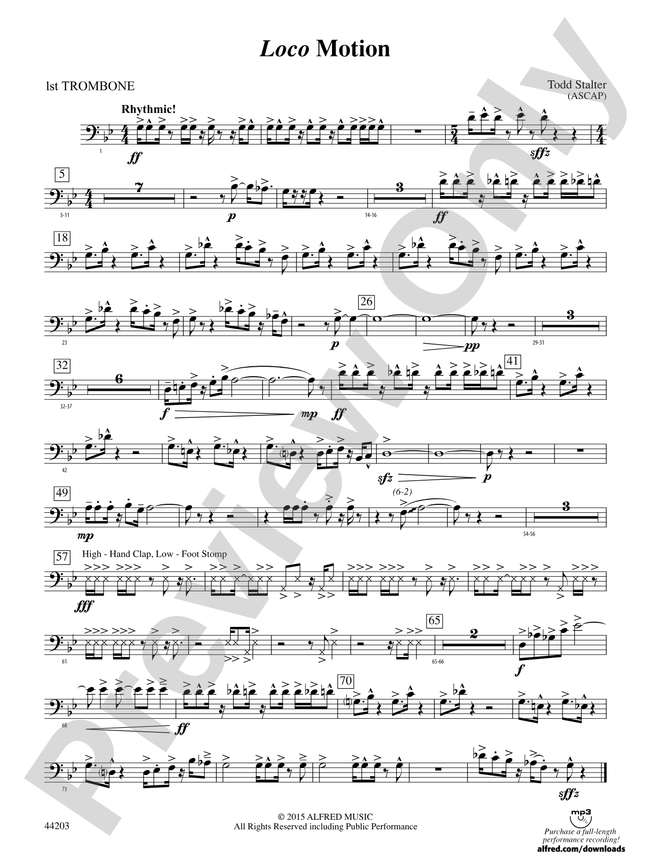 Loco Motion: 1st Trombone