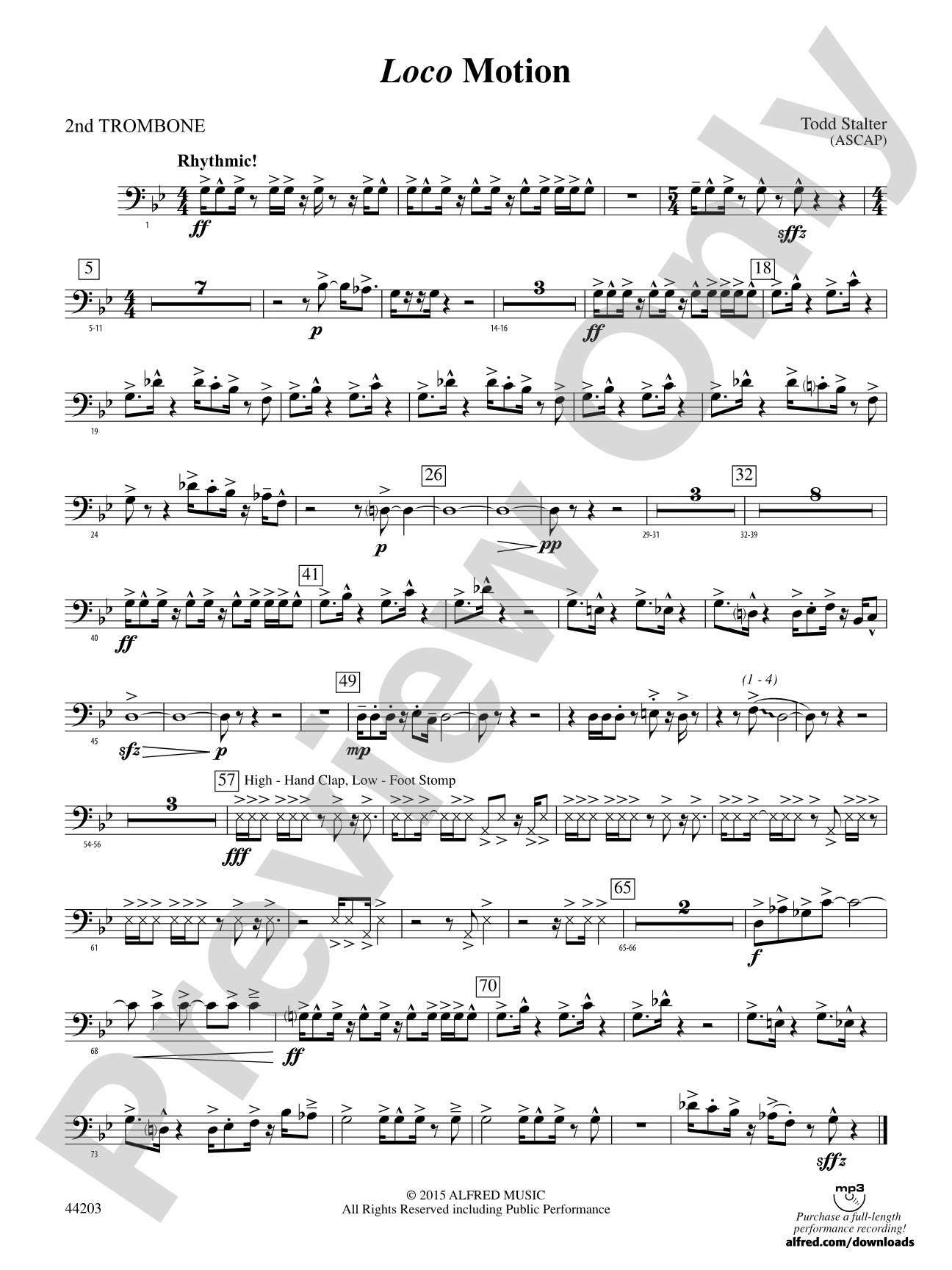 Loco Motion: 2nd Trombone