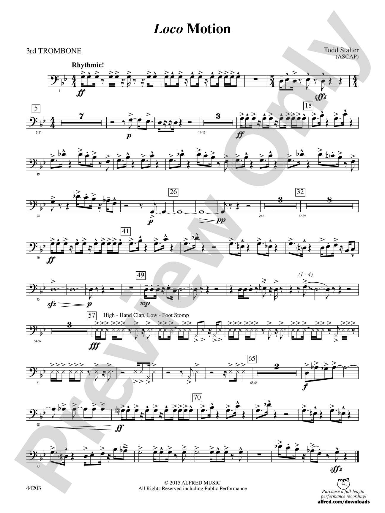 Loco Motion: 3rd Trombone