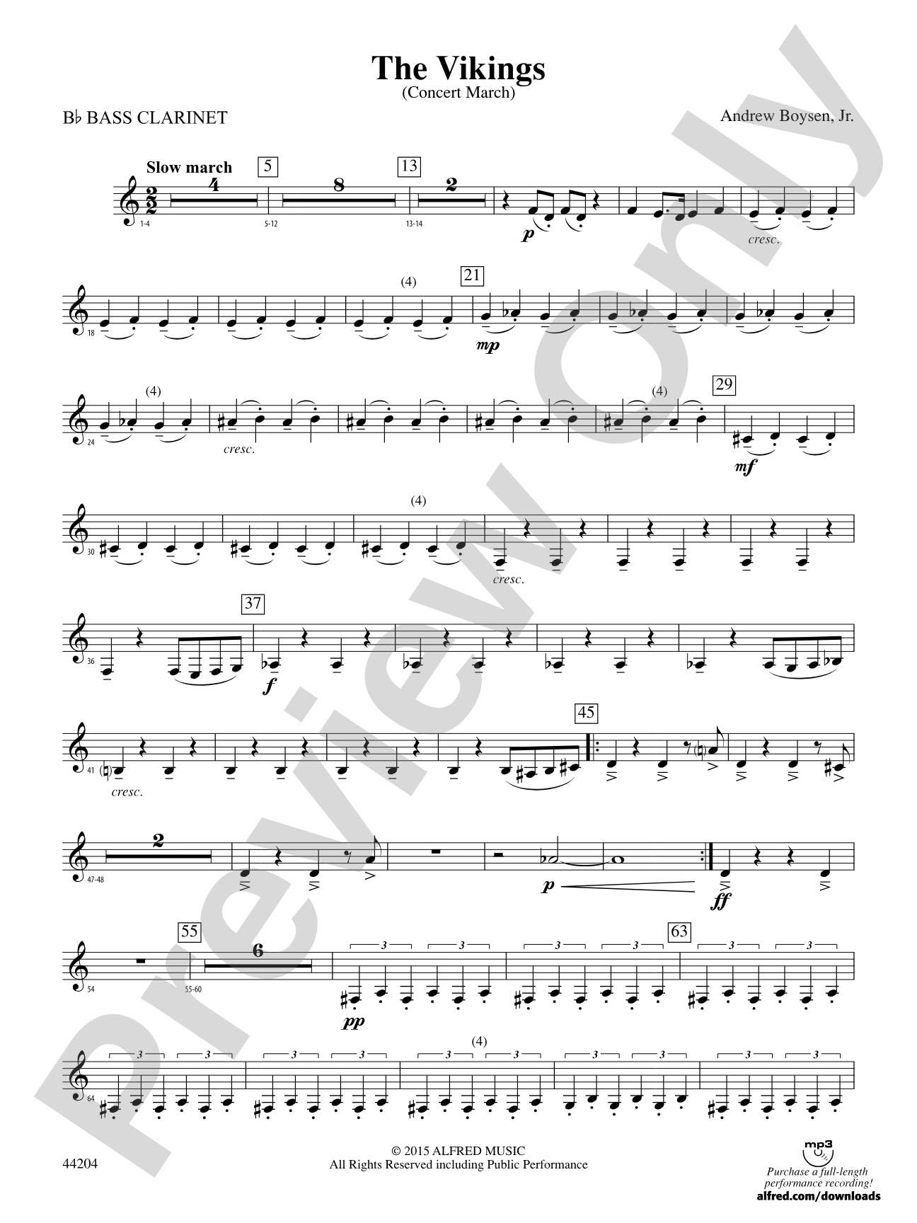 The Vikings: B-flat Bass Clarinet