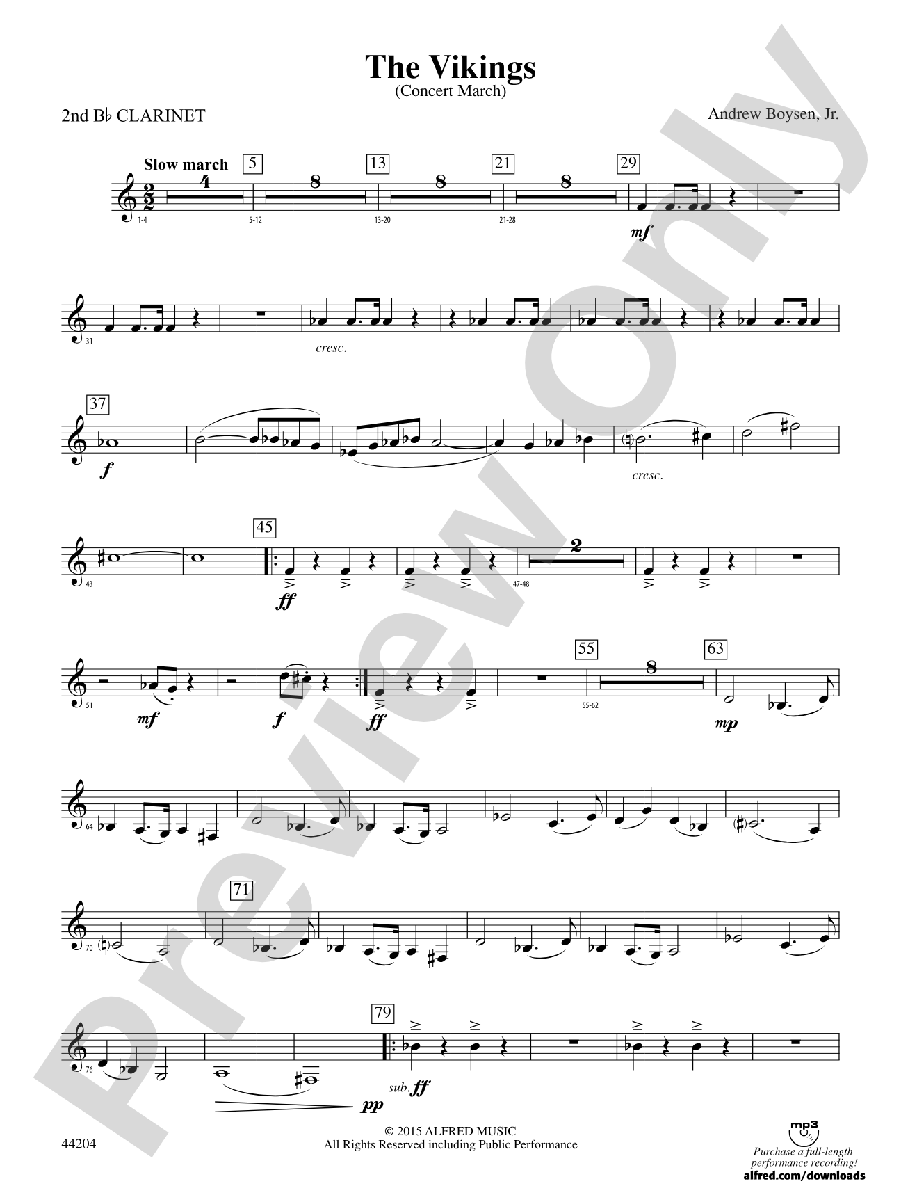 The Vikings: 2nd B-flat Clarinet