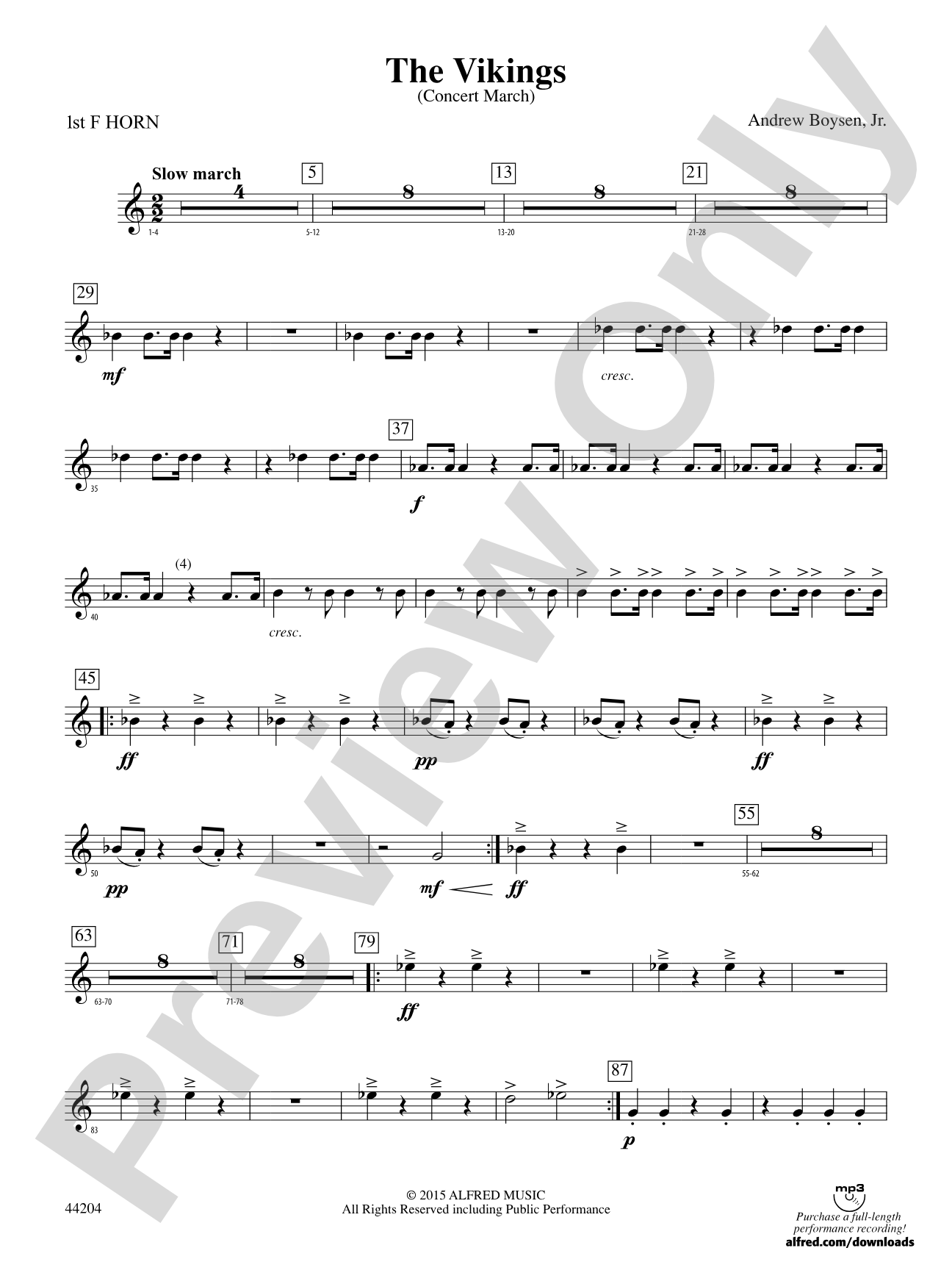 The Vikings: 1st F Horn