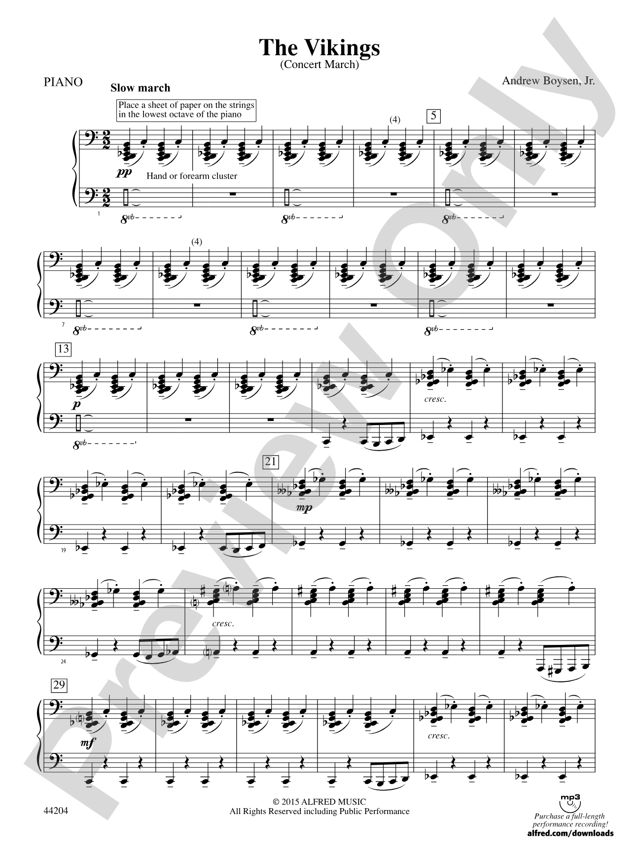 The Vikings: Piano Accompaniment
