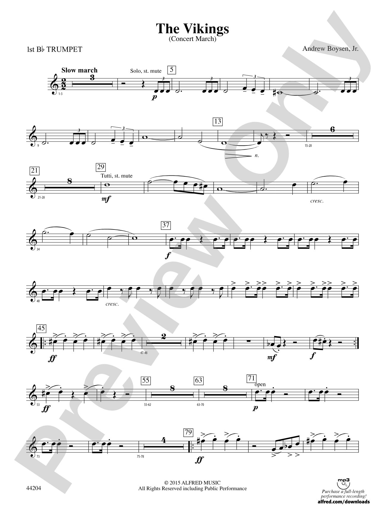 The Vikings: 1st B-flat Trumpet
