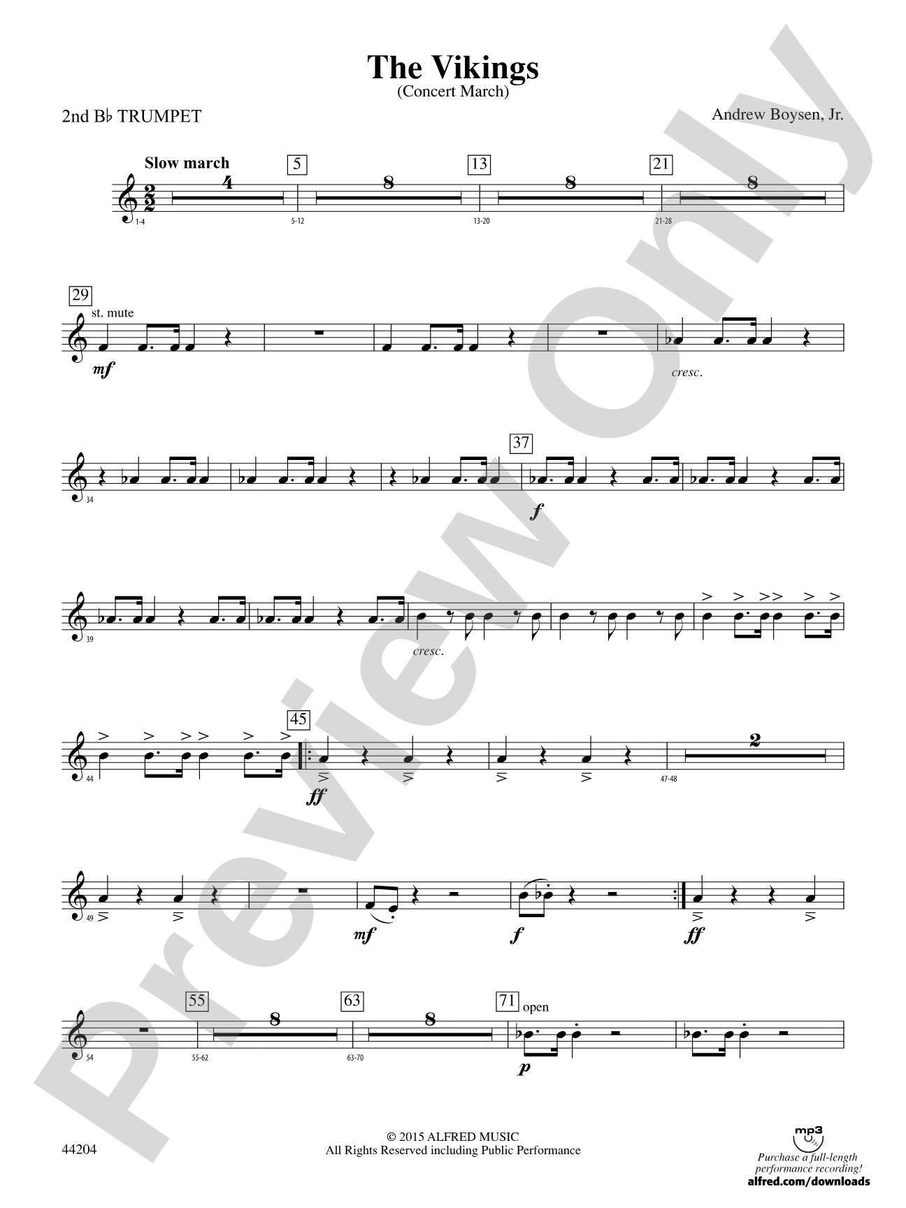 The Vikings: 2nd B-flat Trumpet