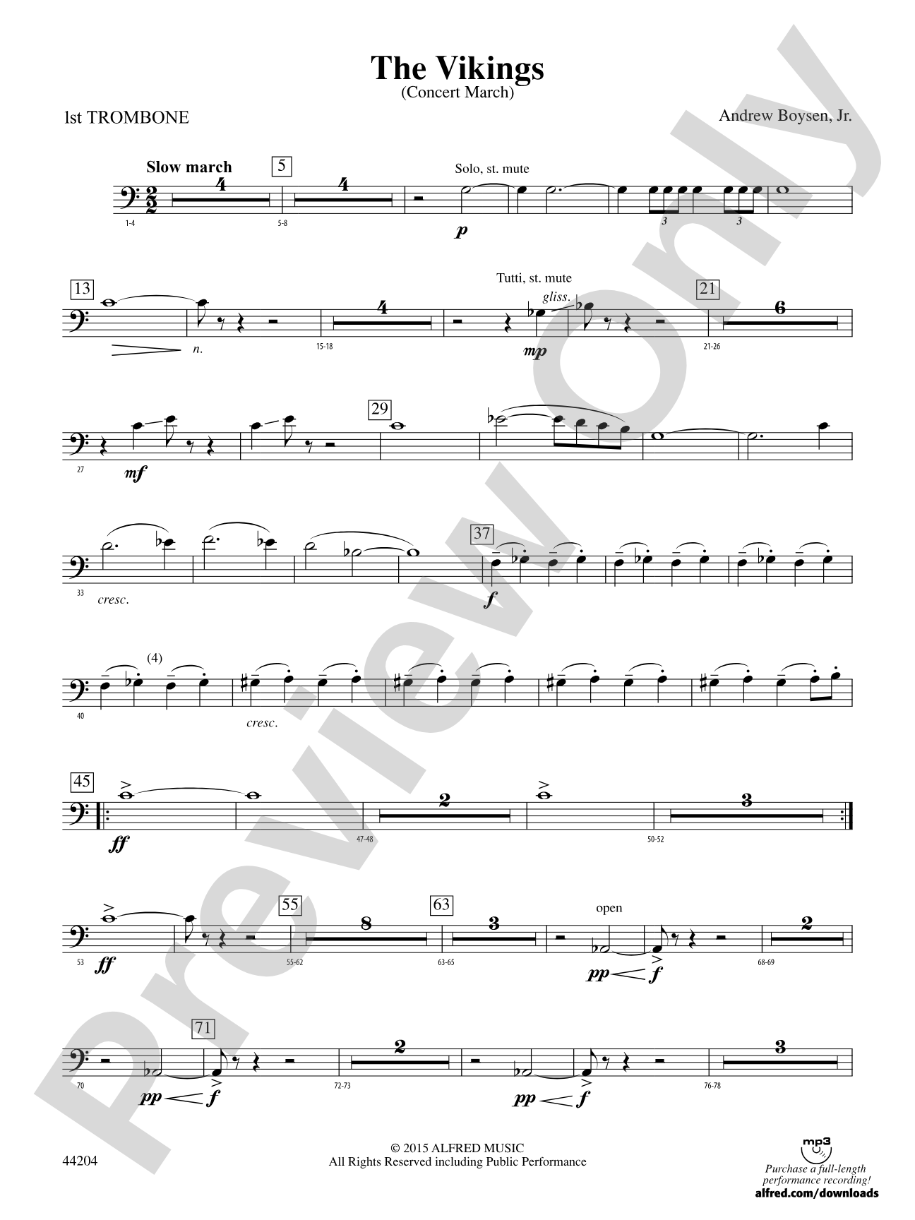 The Vikings: 1st Trombone