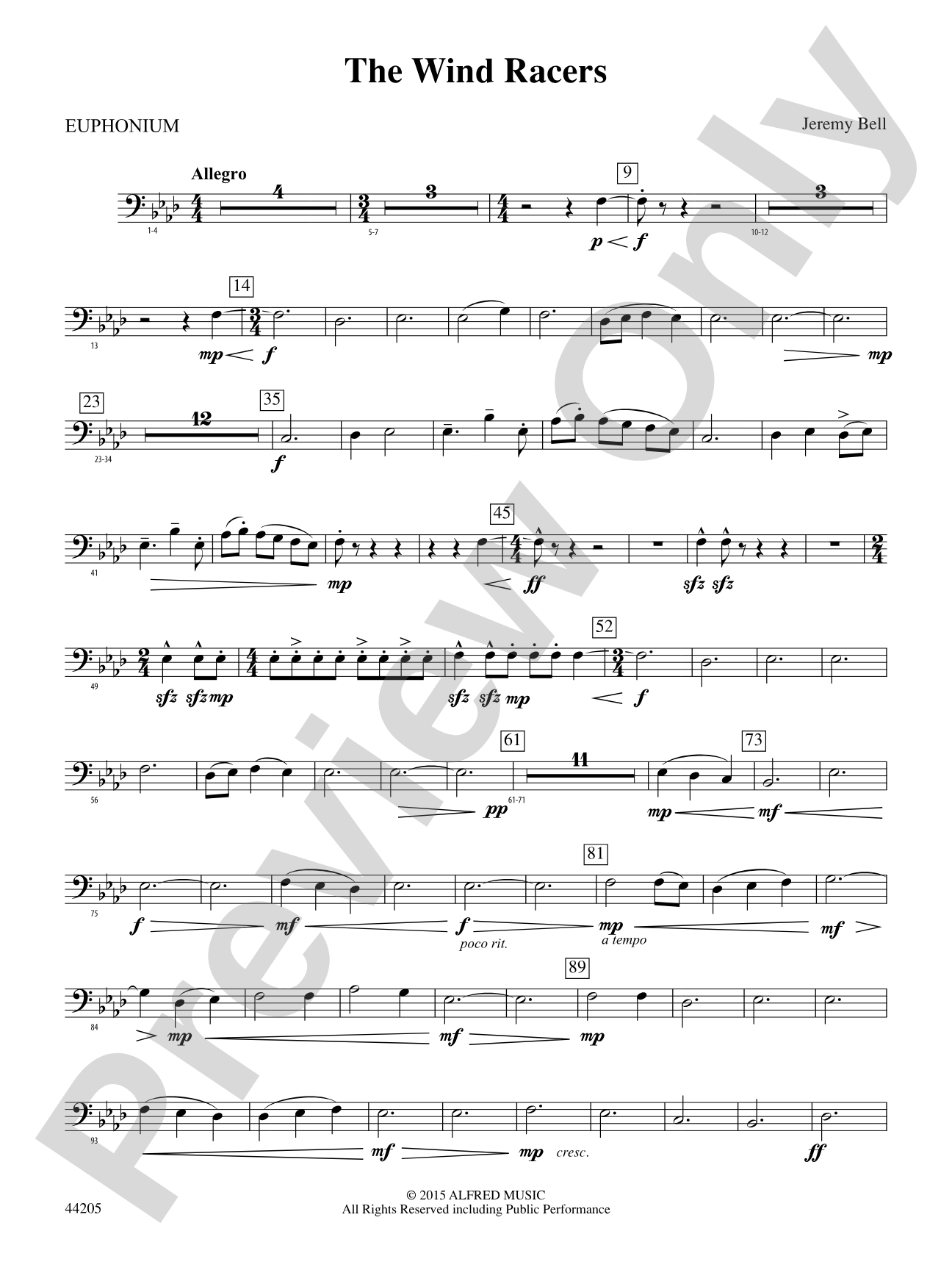 The Wind Racers: Baritone B.C.