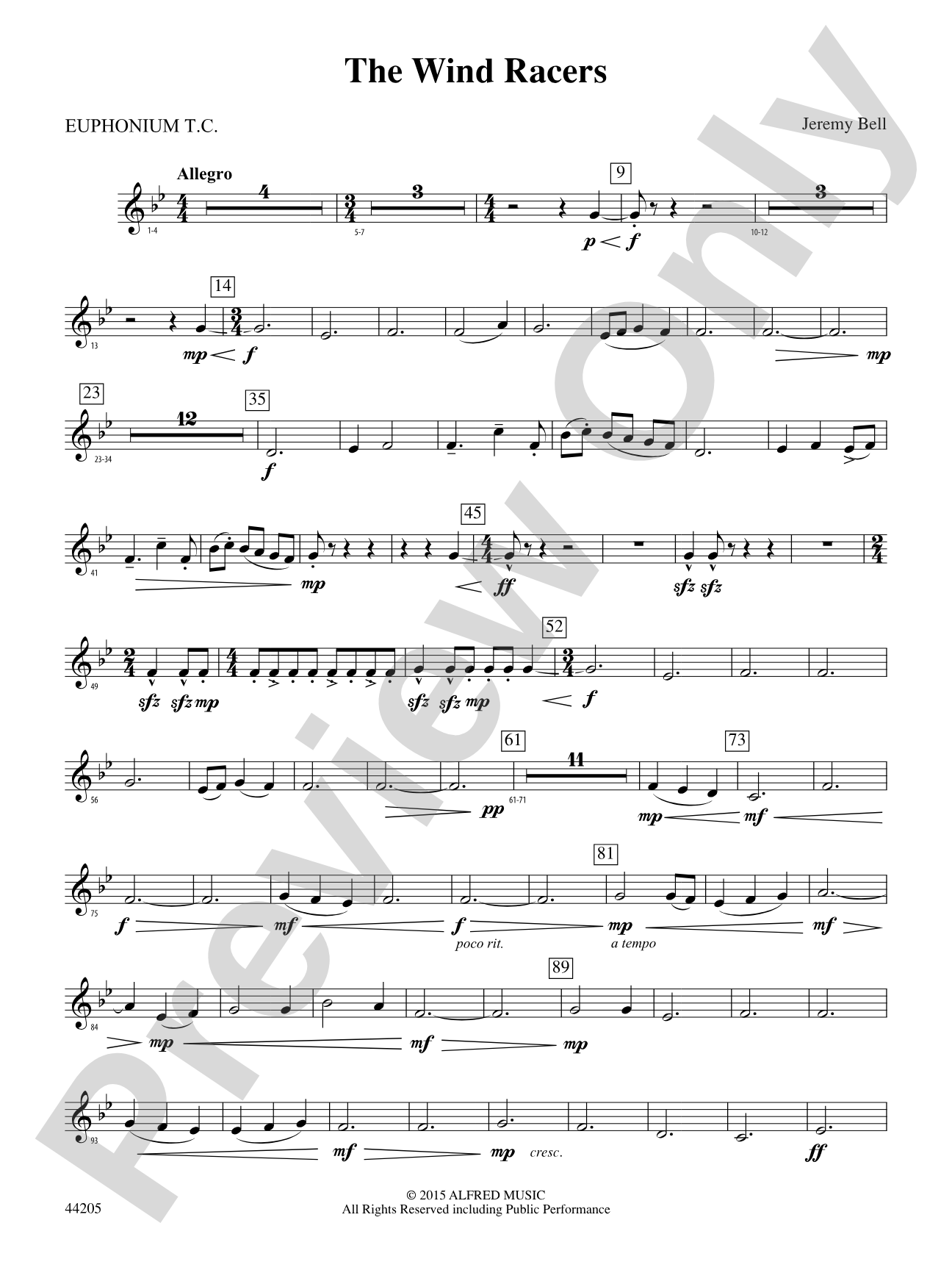 The Wind Racers: Baritone T.C.