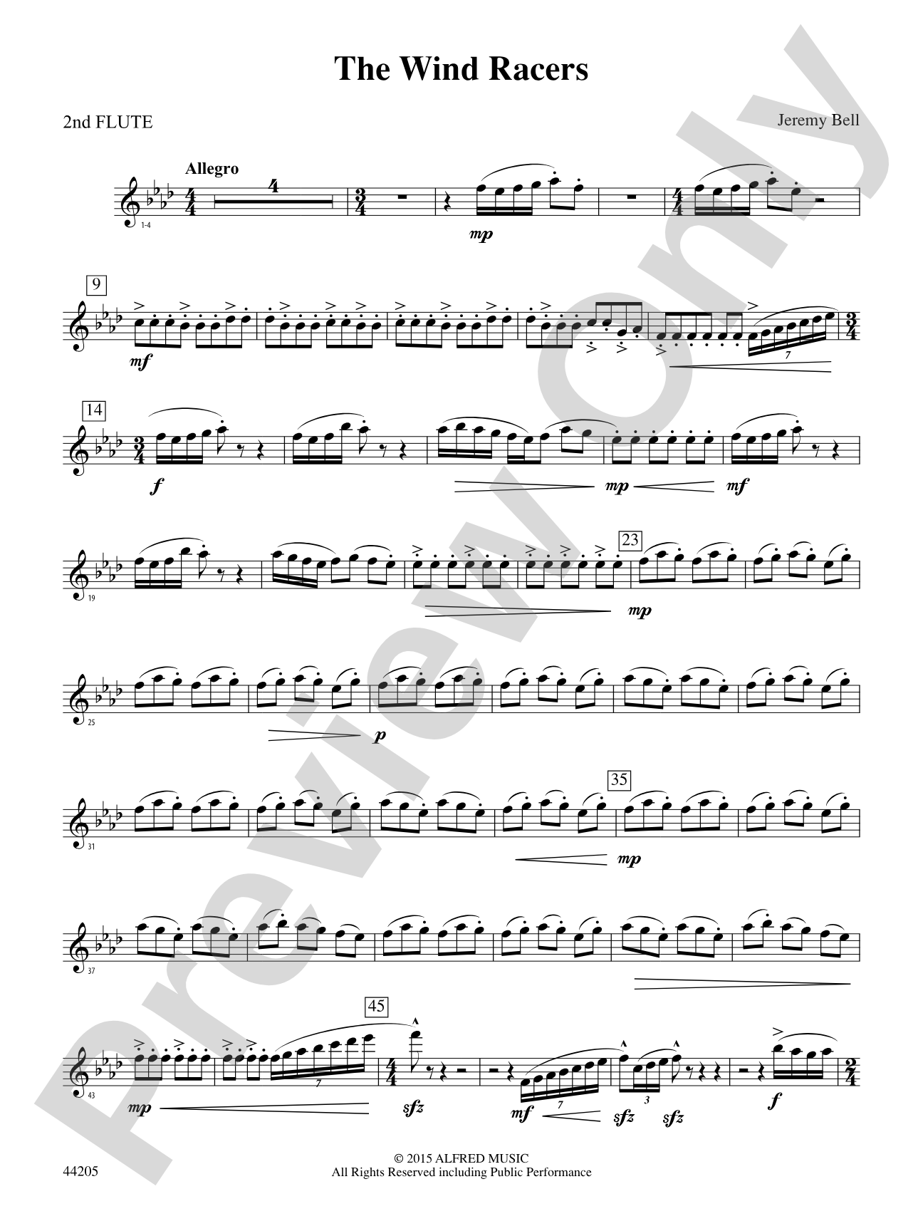 The Wind Racers: 2nd Flute