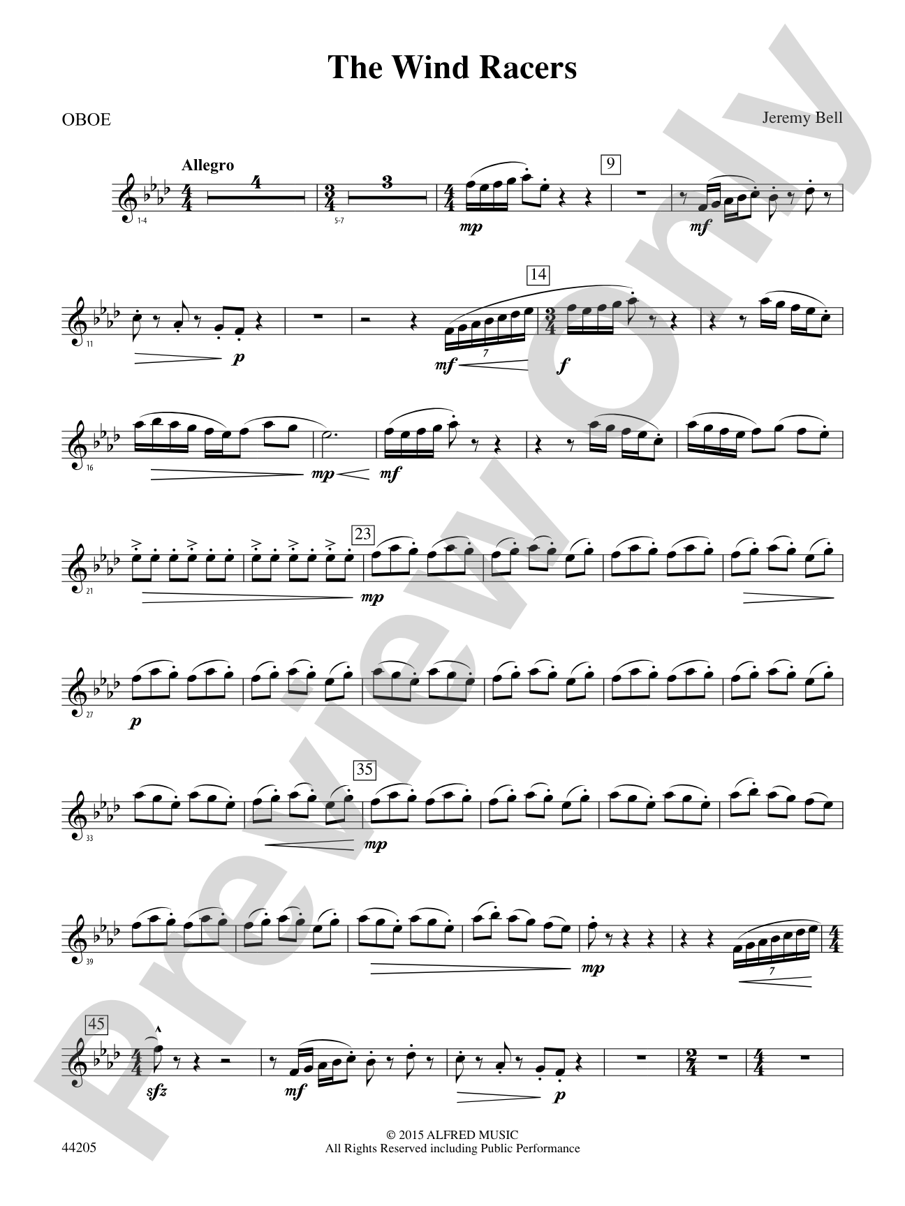 The Wind Racers: Oboe