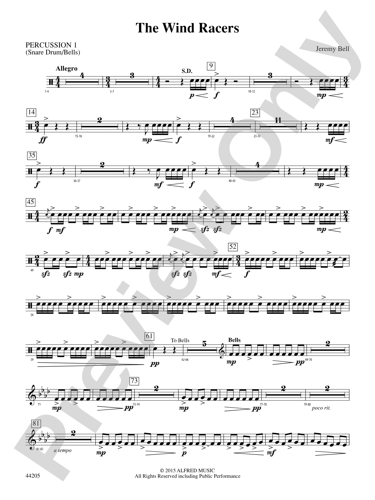 The Wind Racers: 1st Percussion