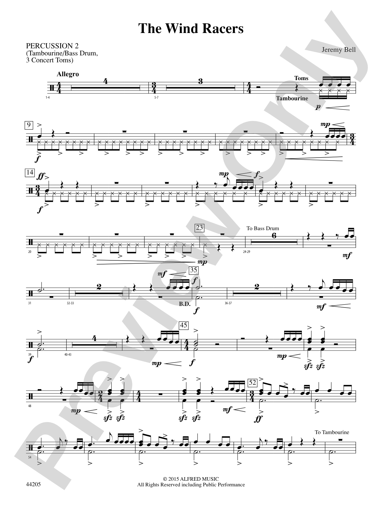 The Wind Racers: 2nd Percussion