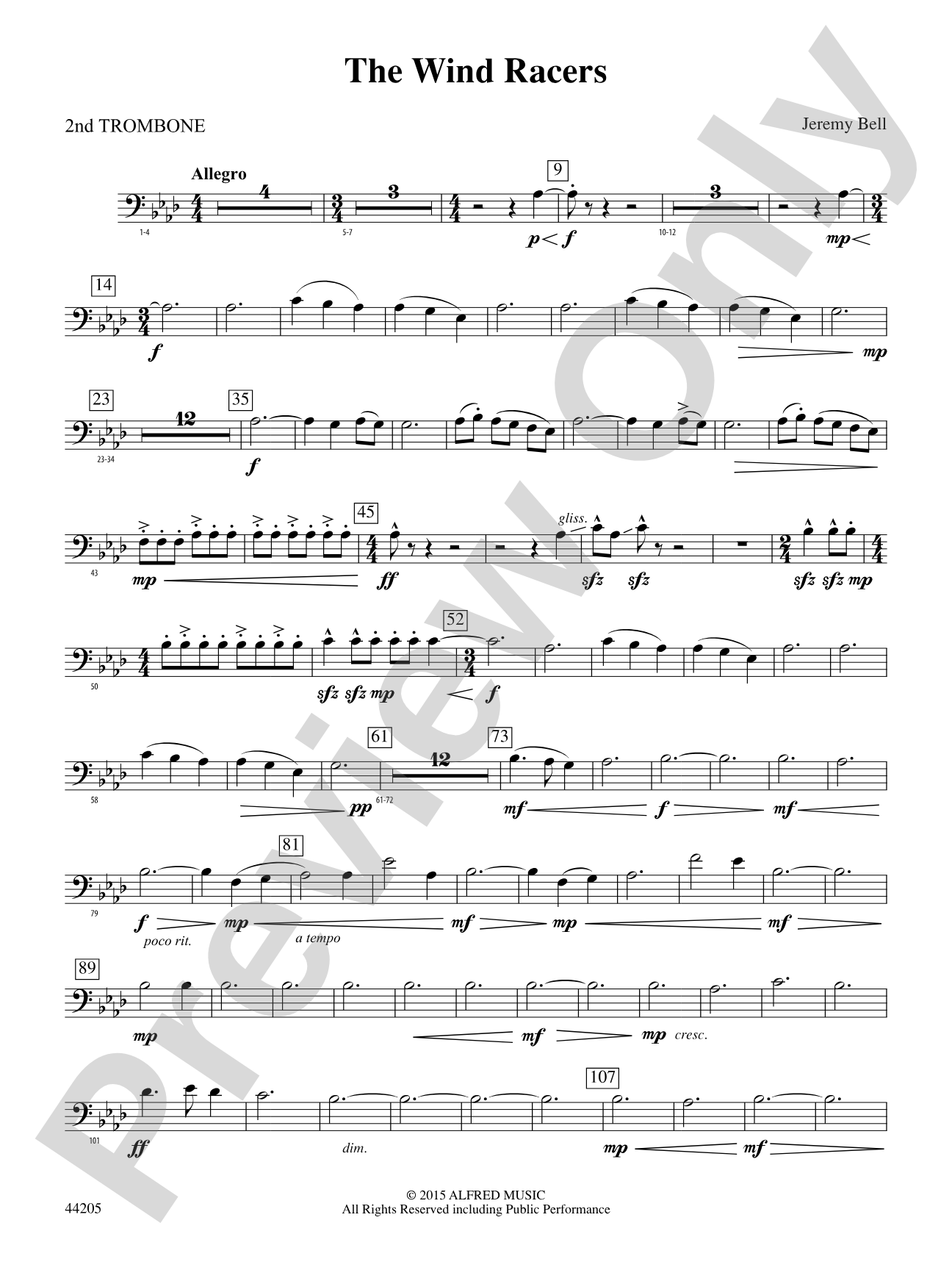 The Wind Racers: 2nd Trombone