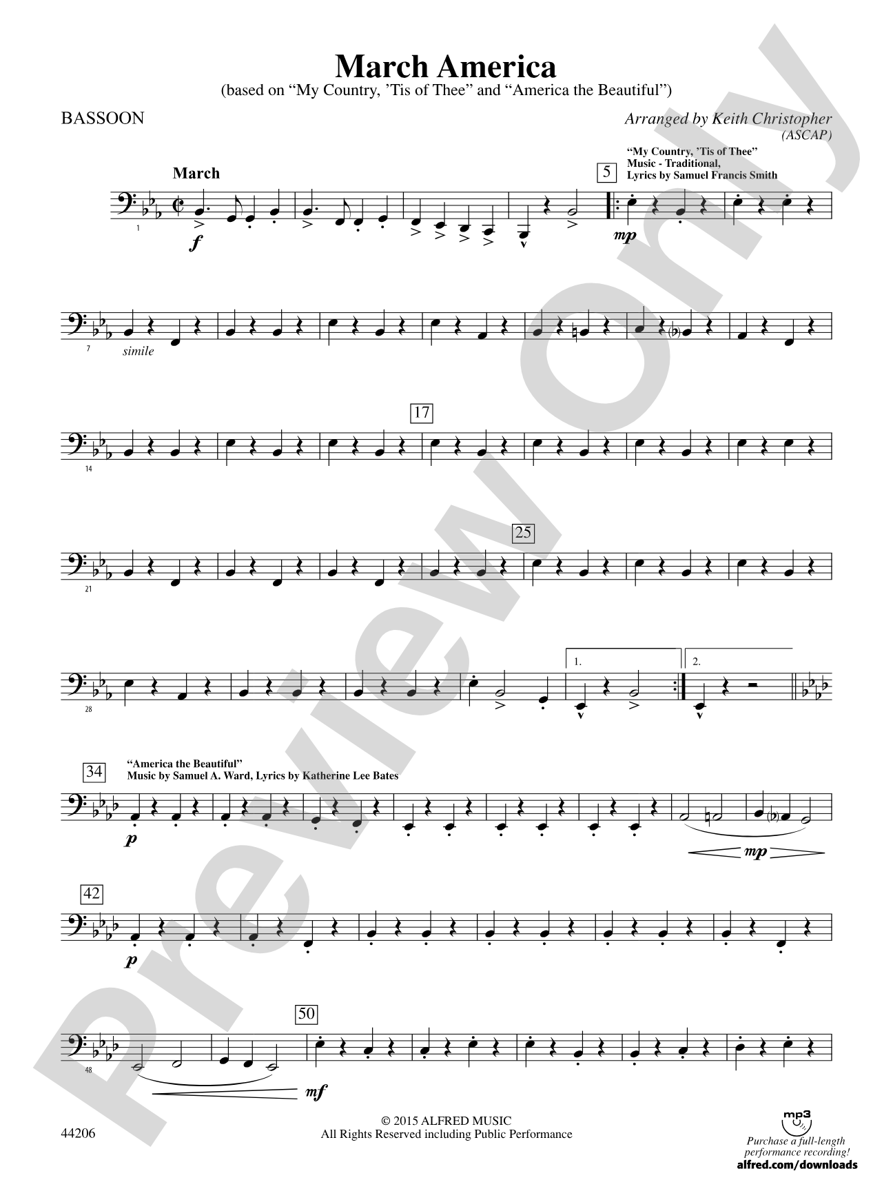 March America: Bassoon