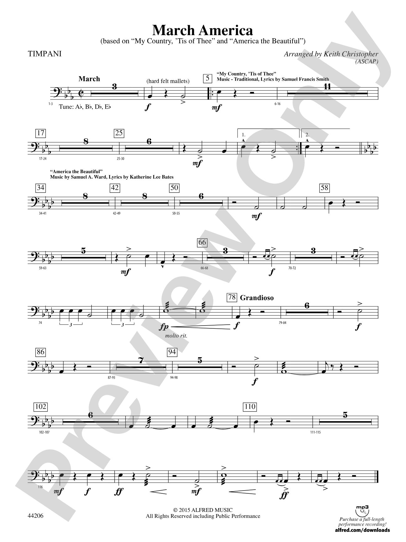 March America: Timpani