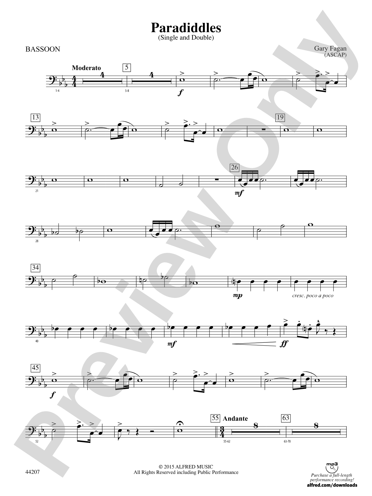 Paradiddles: Bassoon