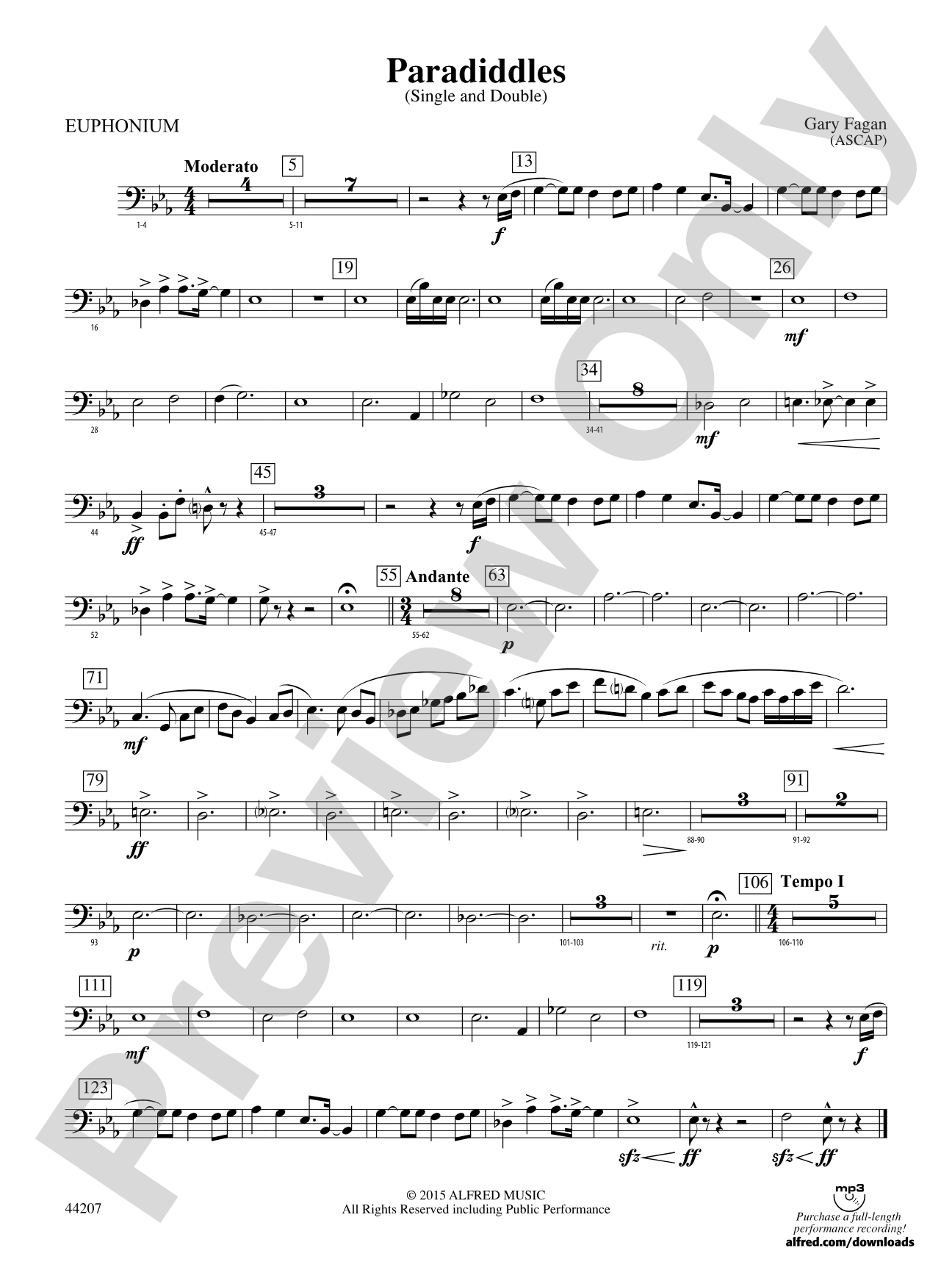 Paradiddles: Baritone B.C.