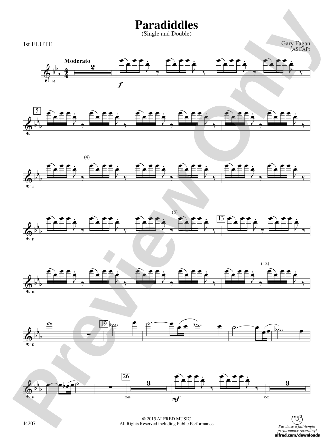 Paradiddles: Flute