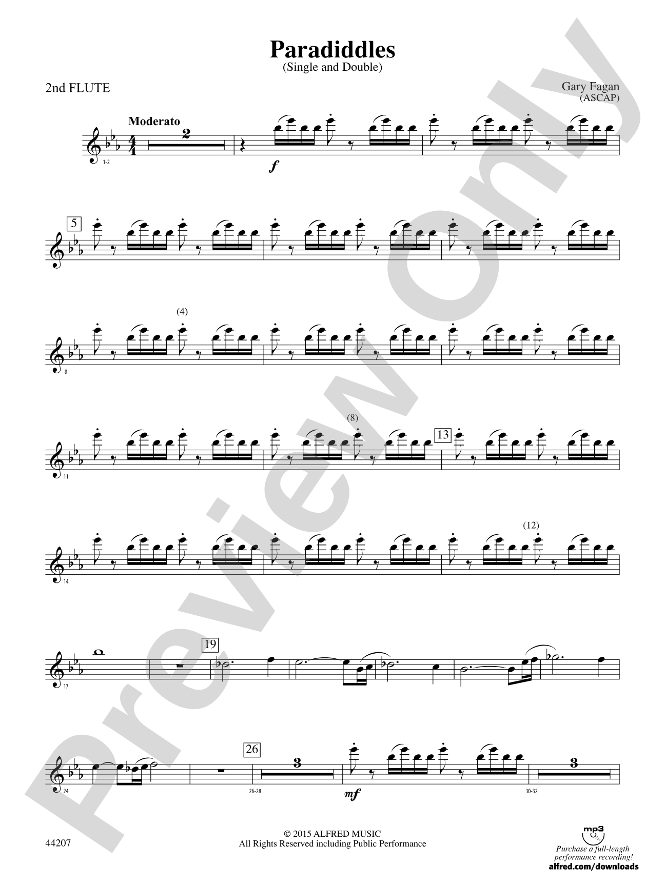 Paradiddles: 2nd Flute