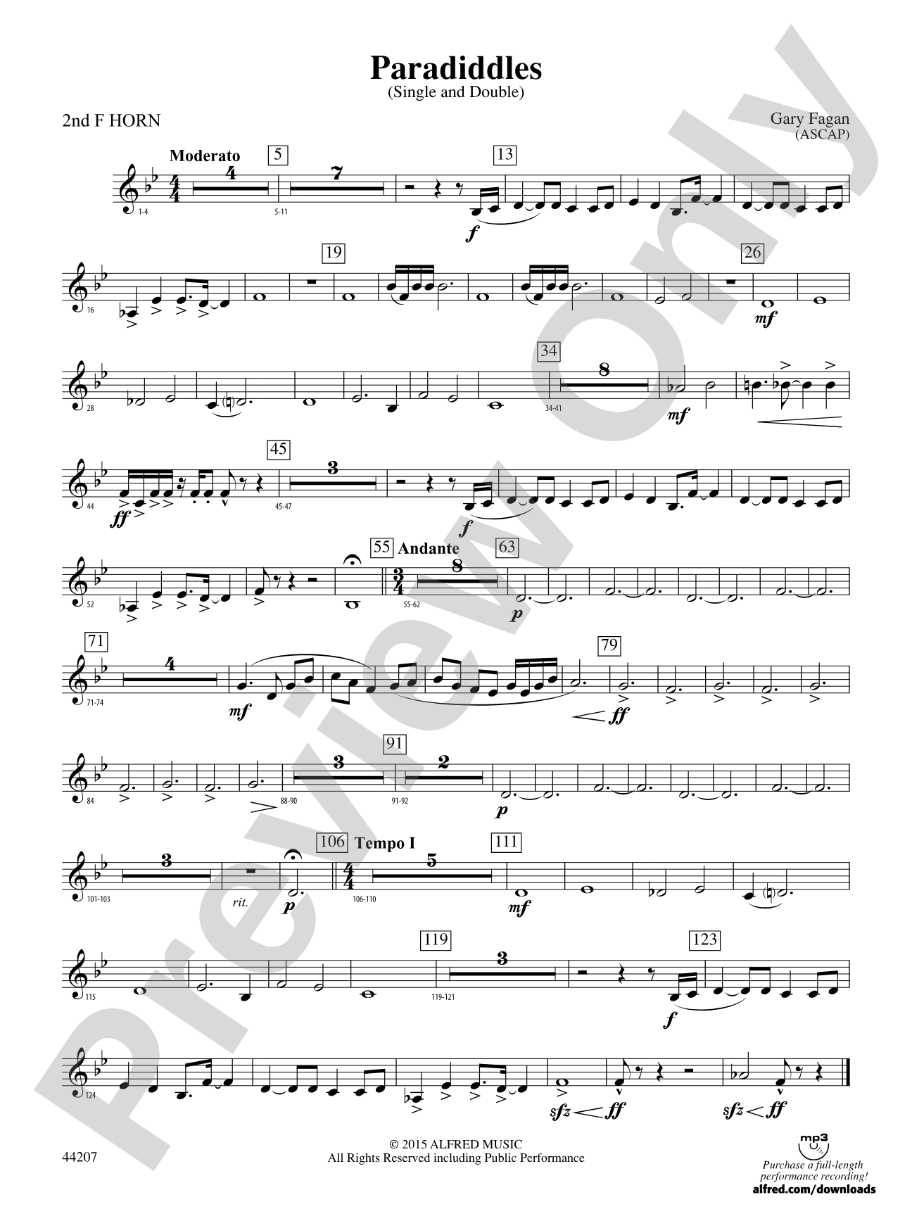 Paradiddles: 2nd F Horn