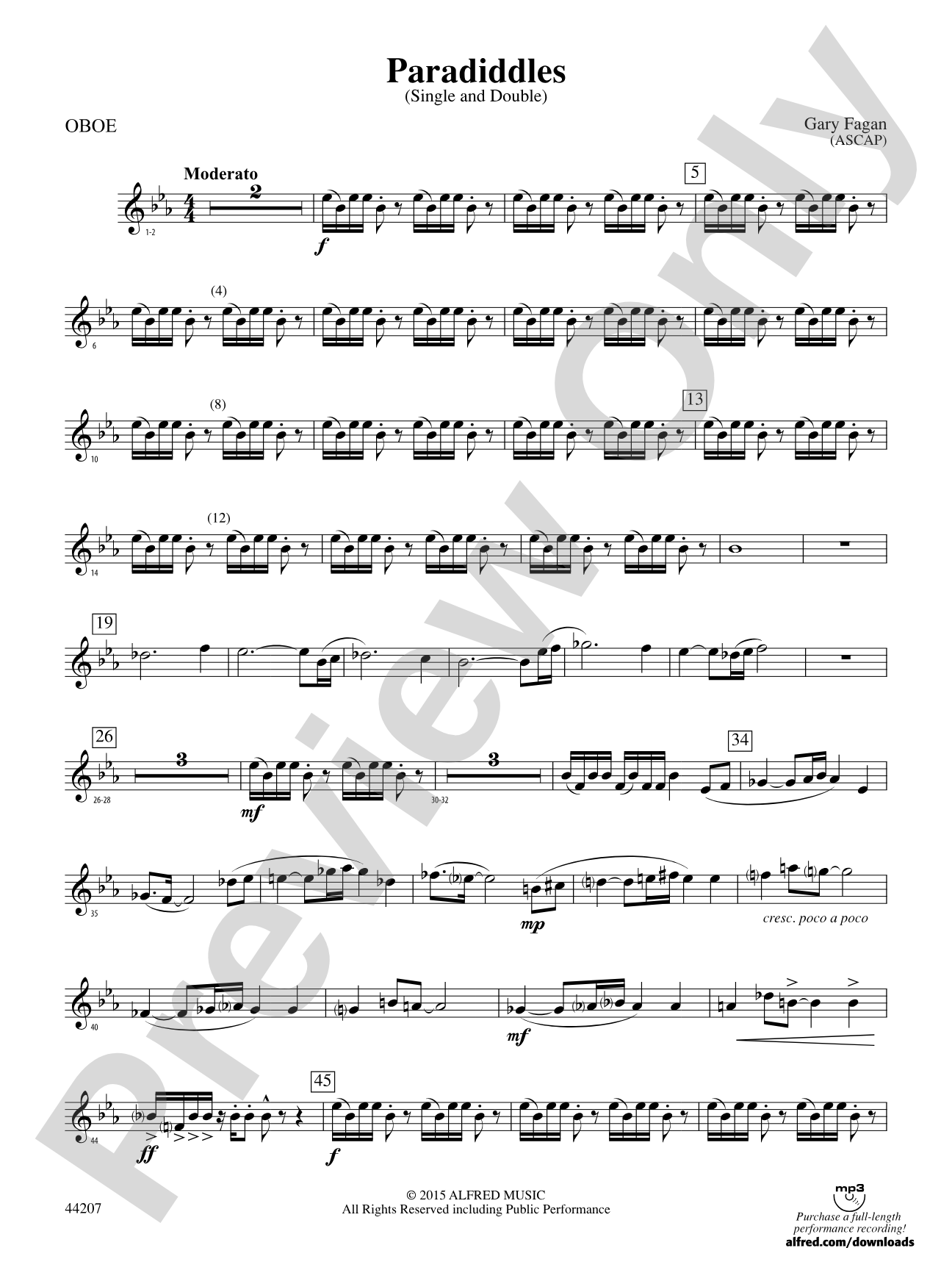 Paradiddles: Oboe